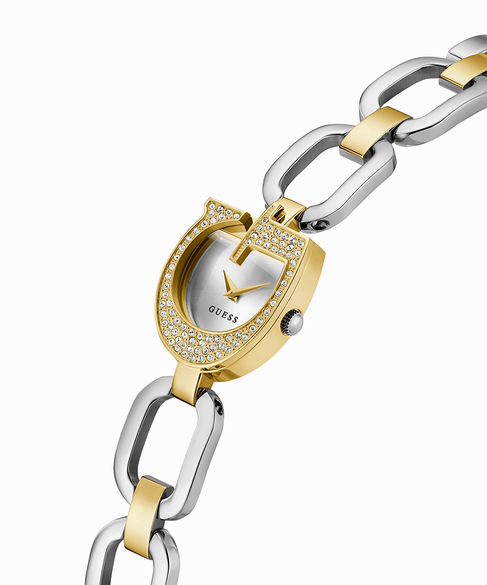 GUESS Ladies 2-Tone Gold Tone Analog Watch