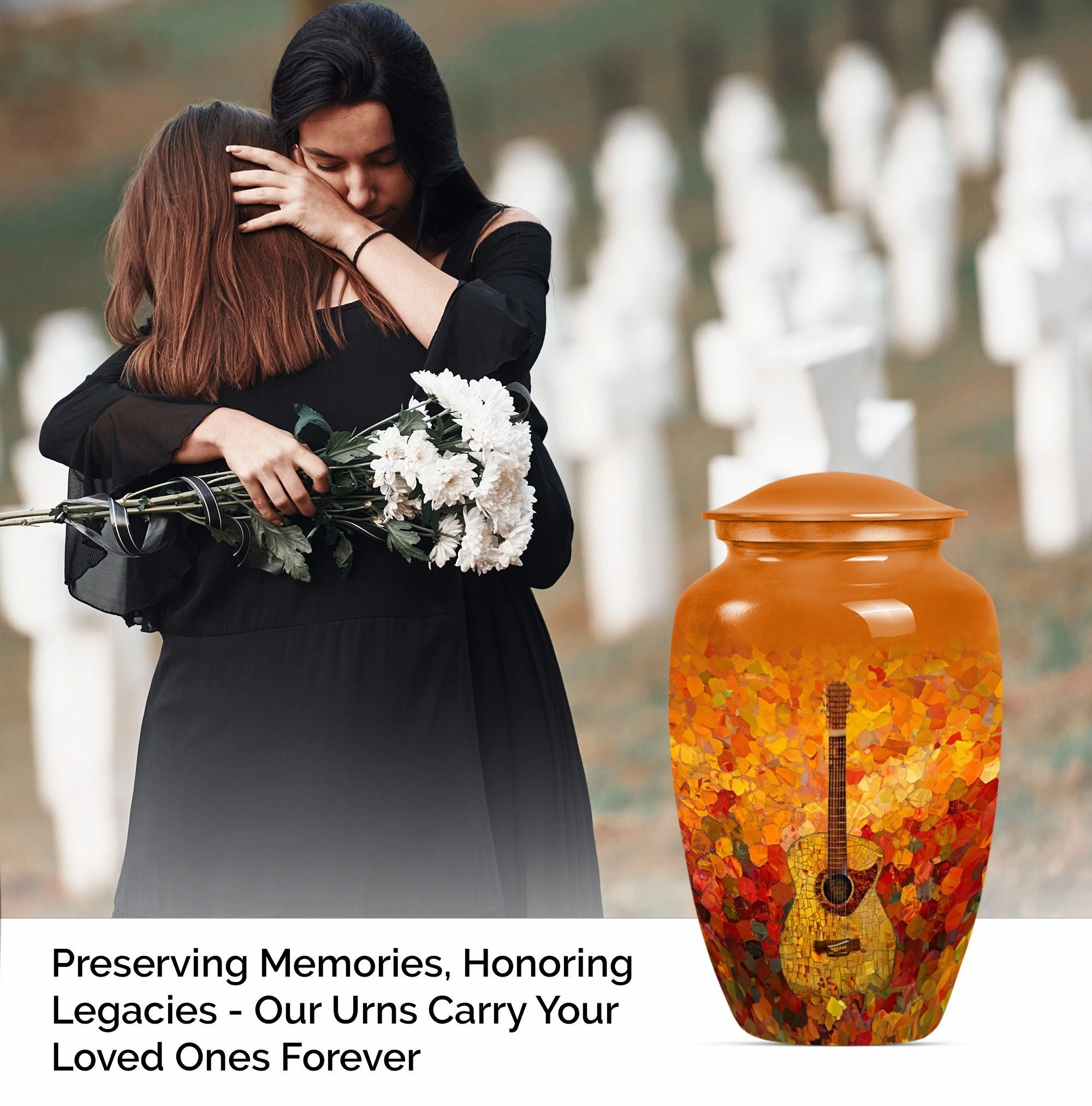 Guitar Tribute Cremation Urn: A Timeless Memorial for Adult Males