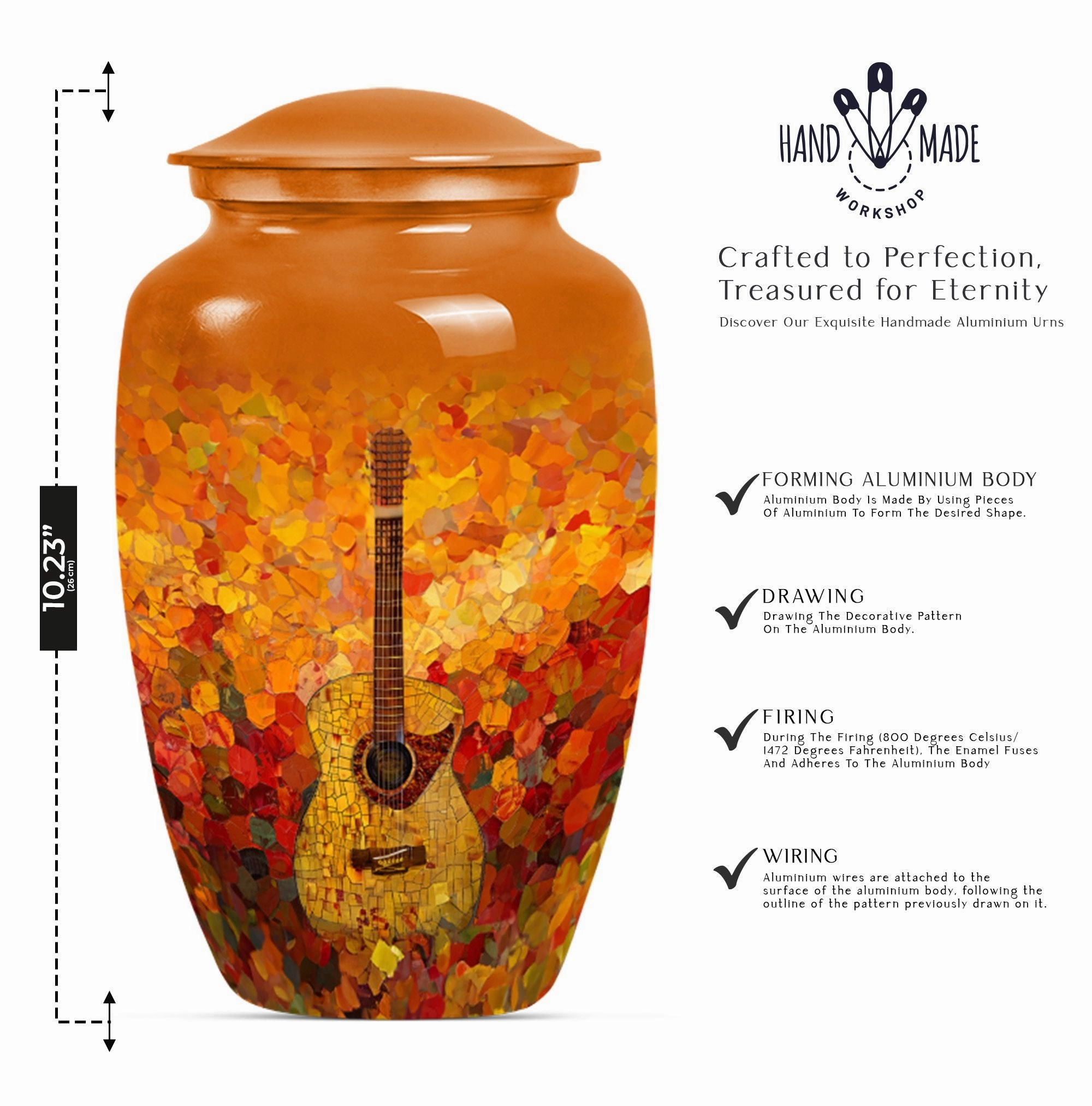 Guitar Tribute Cremation Urn: A Timeless Memorial for Adult Males