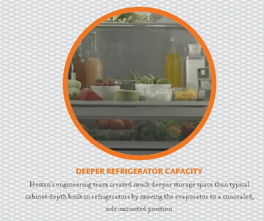 Hestan KRCR24OR 24" Column Refrigerator - Right Hinge - Orange / Citra