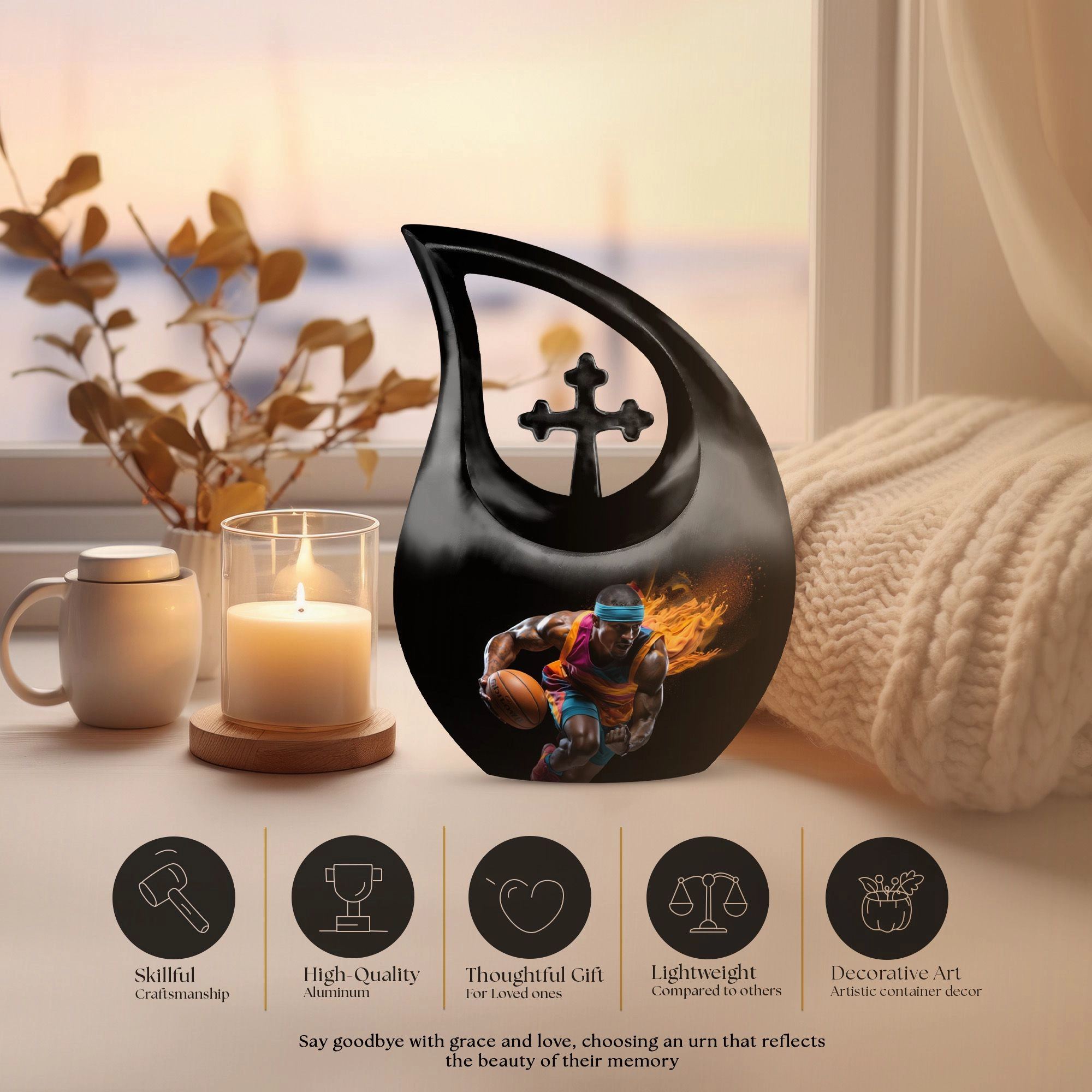 Honourable Pass Football Legacy Burial Urn  Affordable Memorial