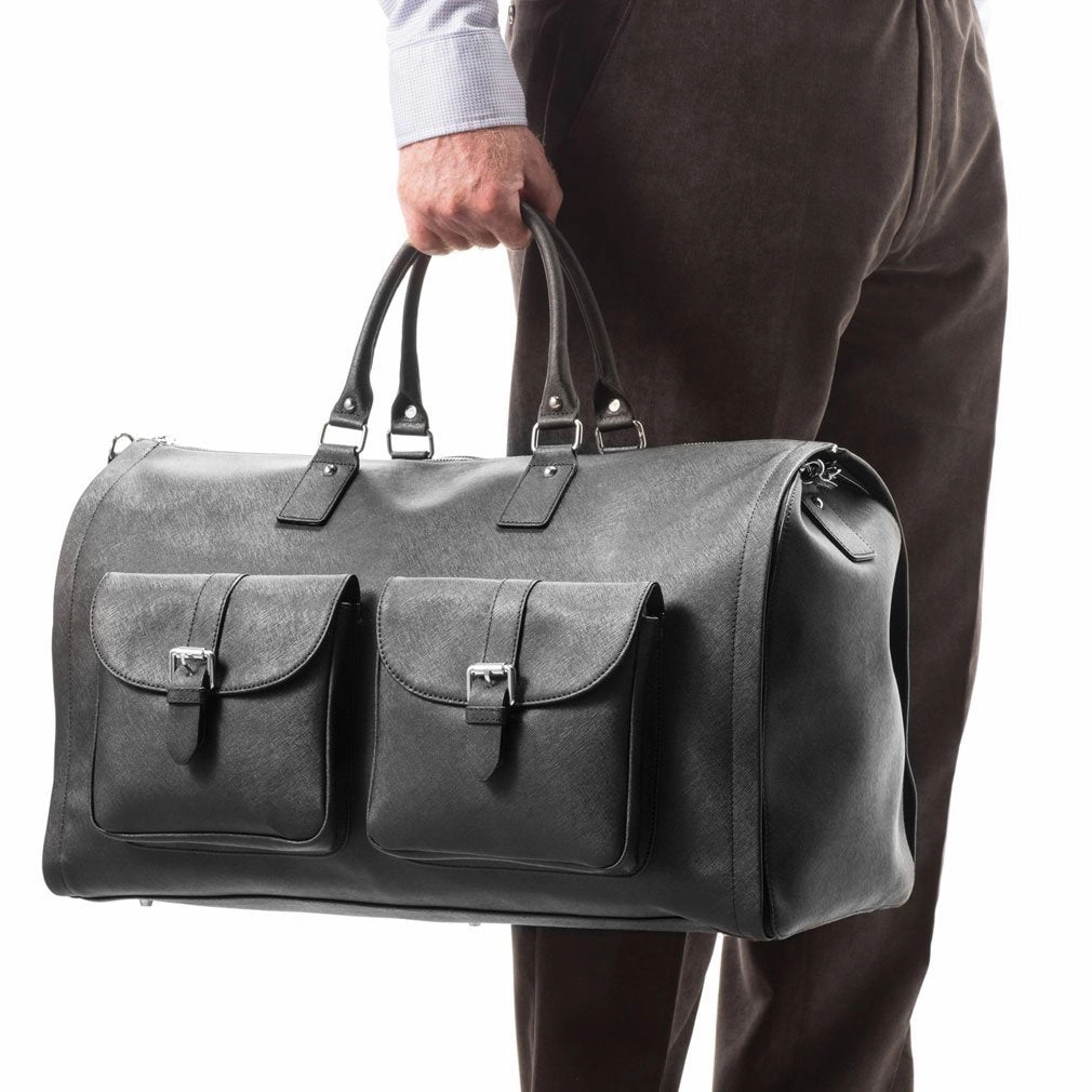 Hook and Albert Men's Leather Garment Weekender Bag