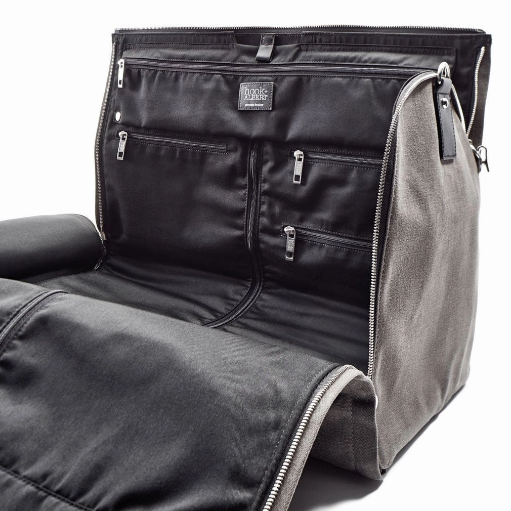 Hook and Albert Men's Waxed Canvas Garment Weekender Bag