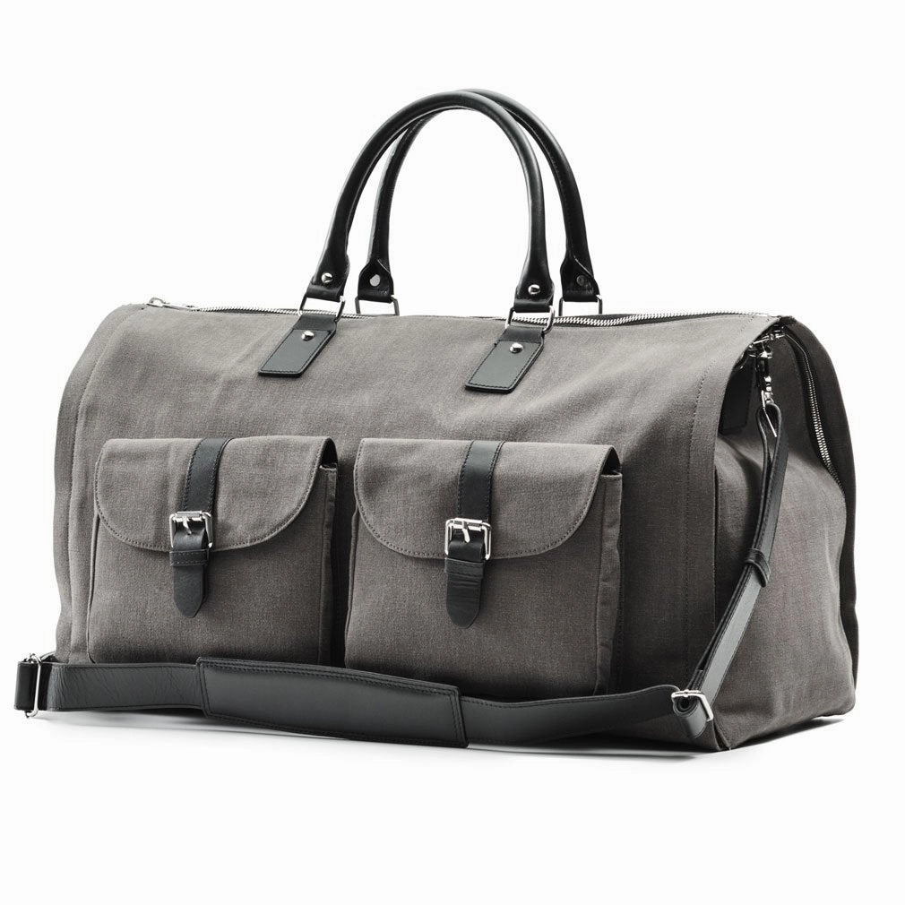 Hook and Albert Men's Waxed Canvas Garment Weekender Bag
