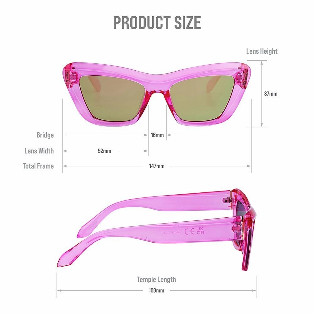 Ivy Beauty Mad Shade Vibrant Sunglasses Pink