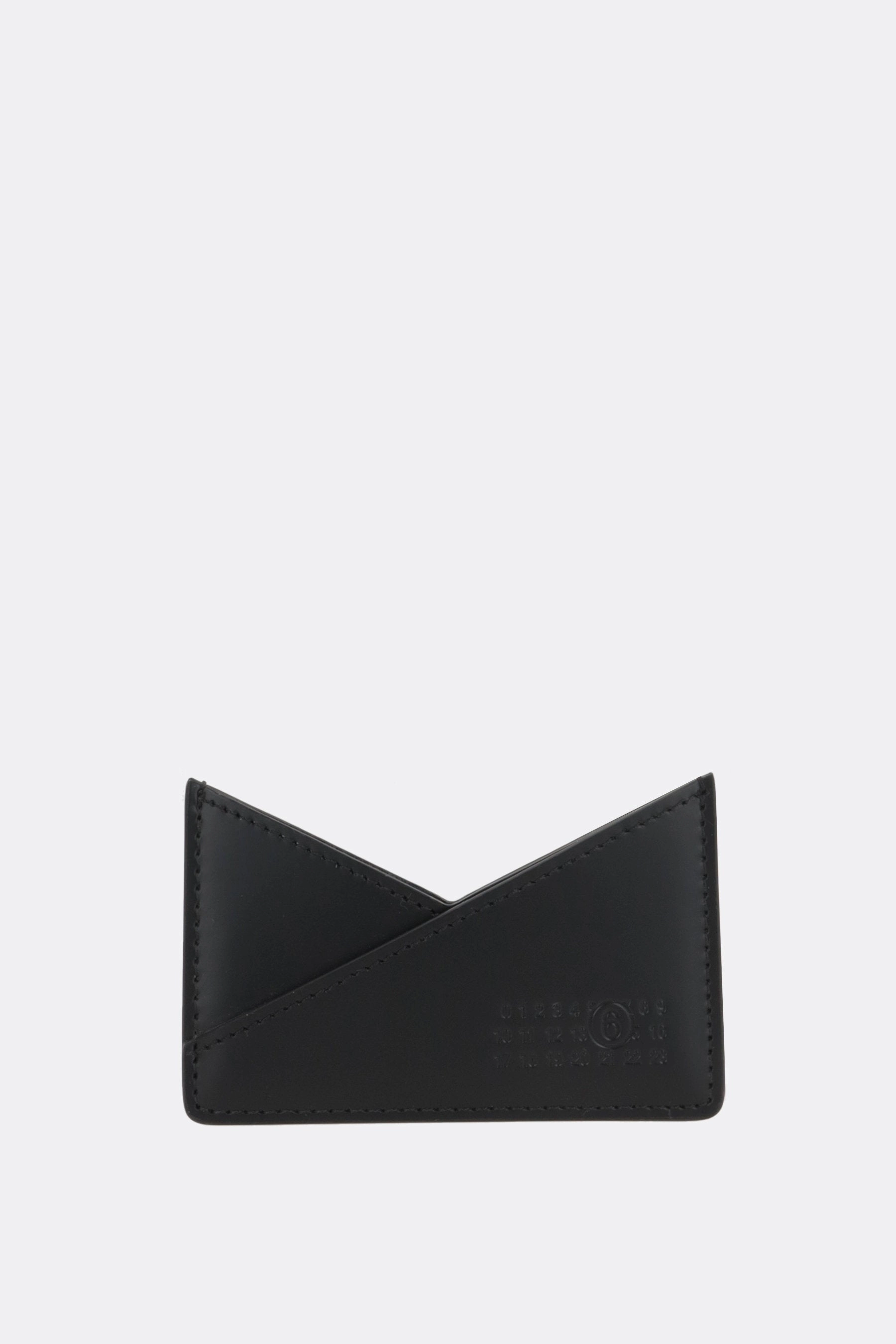 Japanese 6 card case in smooth leather