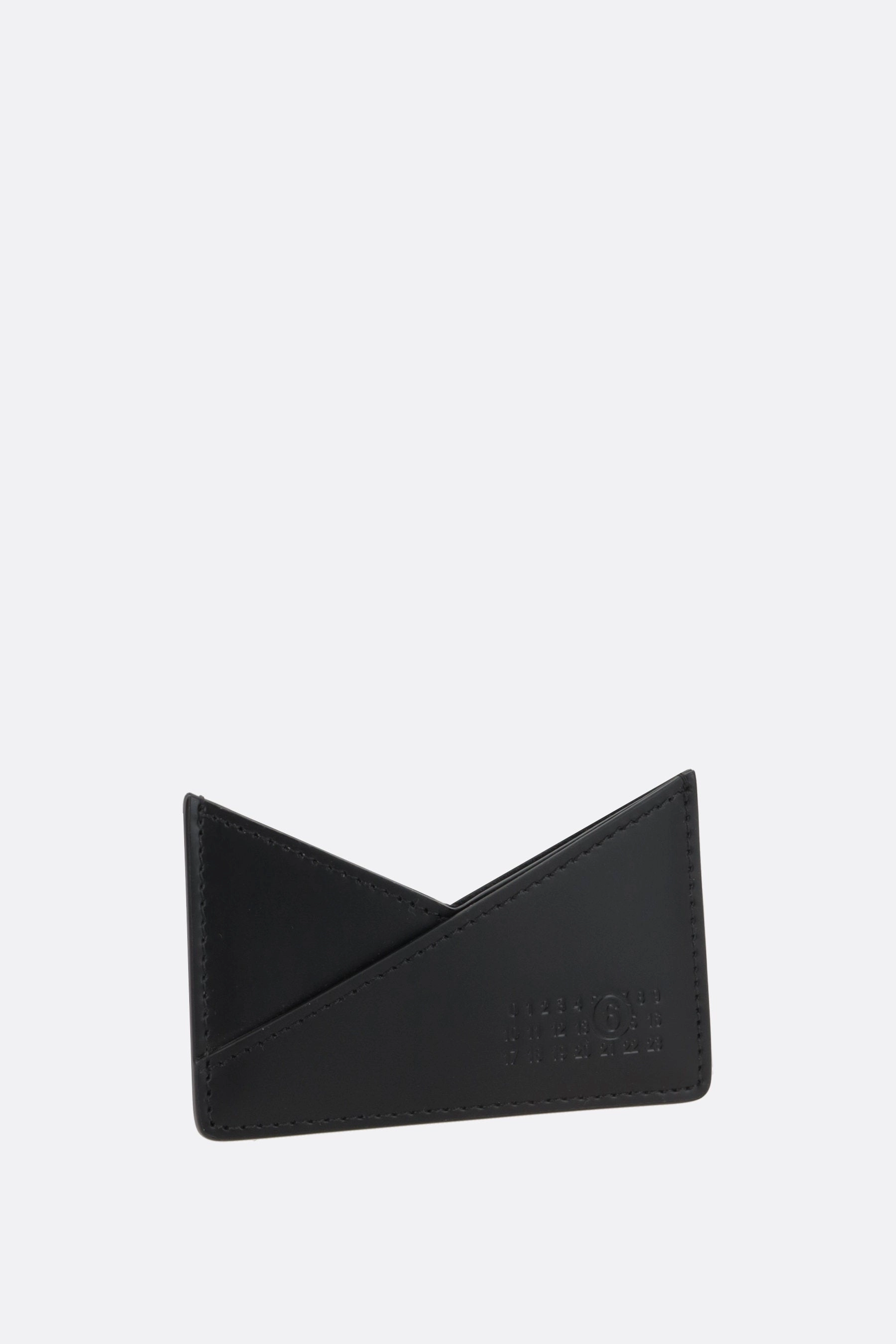 Japanese 6 card case in smooth leather