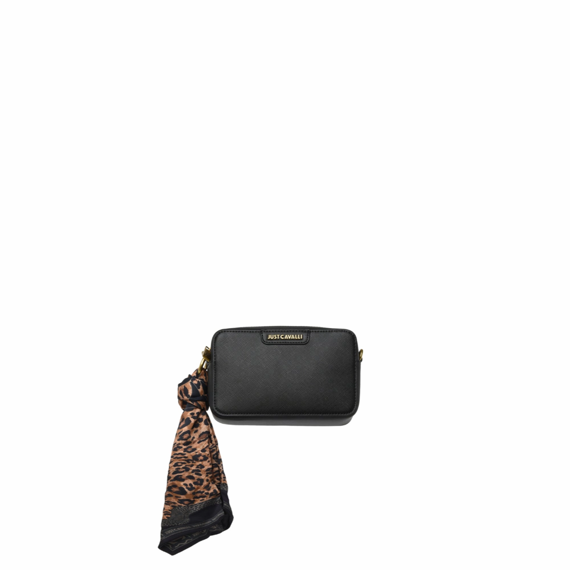 Just Cavalli Women's Leopard Print Scarf Crossbody Bag