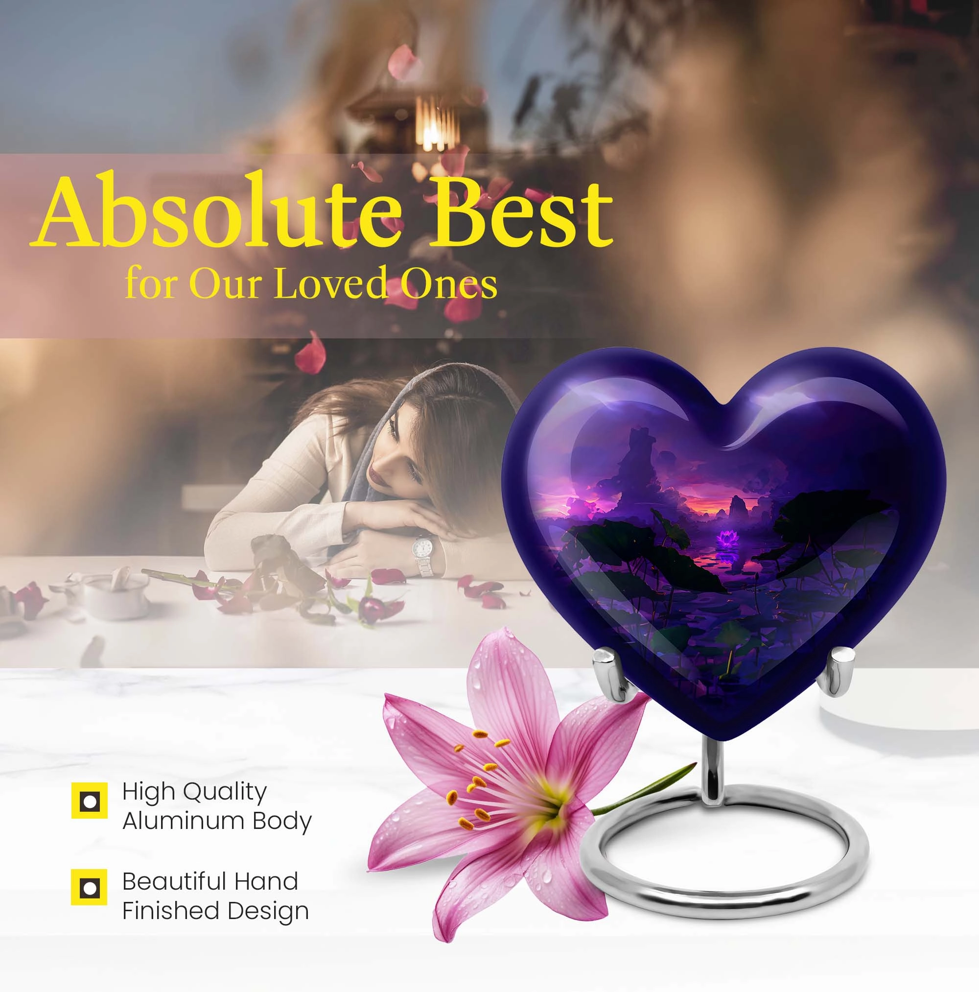 Lasting Remembrance Lotus Urn: Timeless Memorial Keepsake