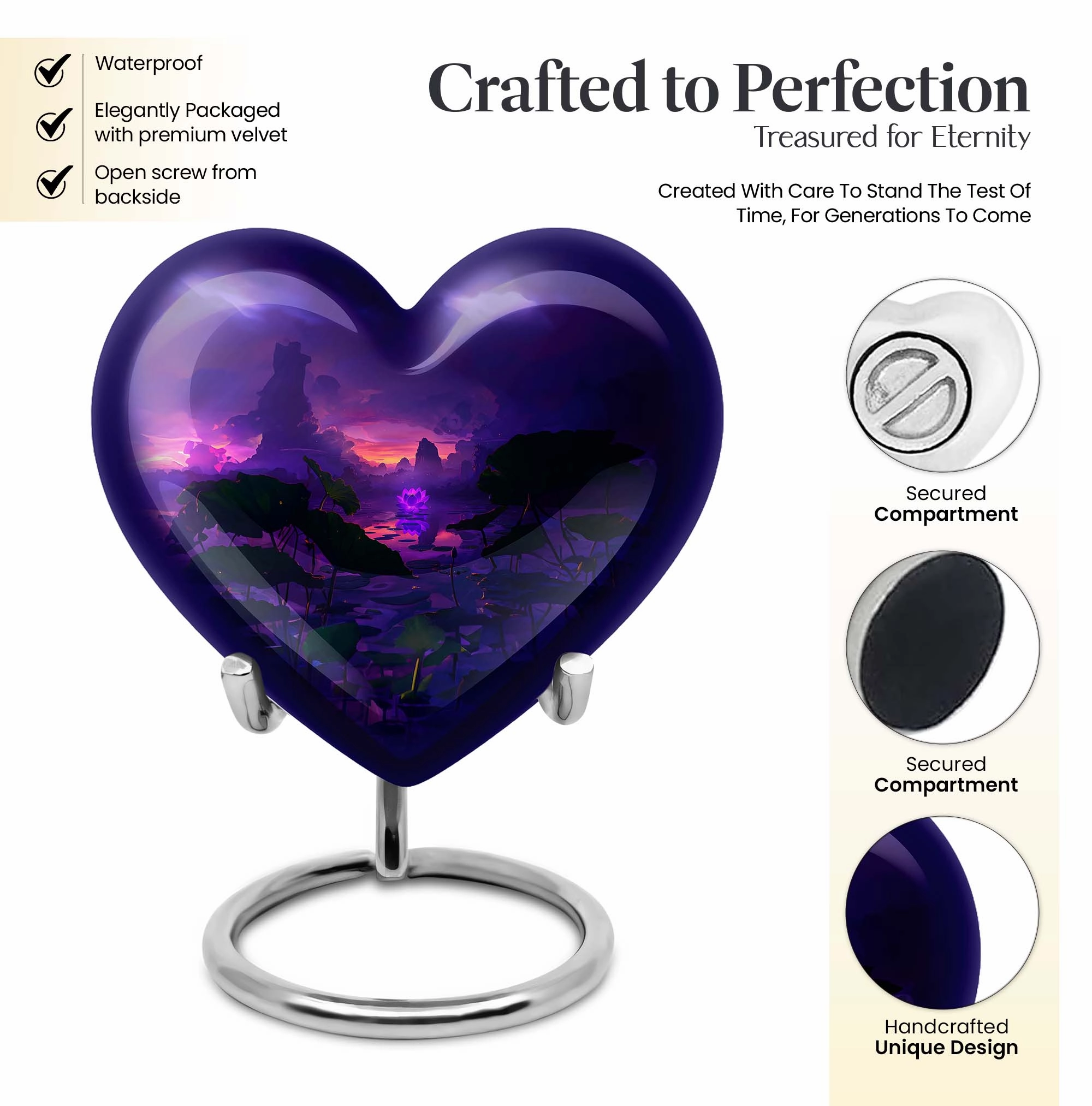 Lasting Remembrance Lotus Urn: Timeless Memorial Keepsake