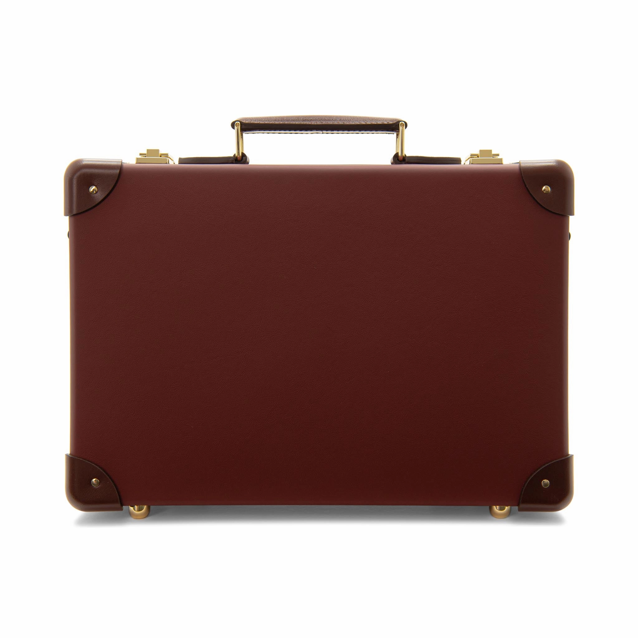 Leather Crafted · Small Attaché | Sherry Red/Brown/Gold