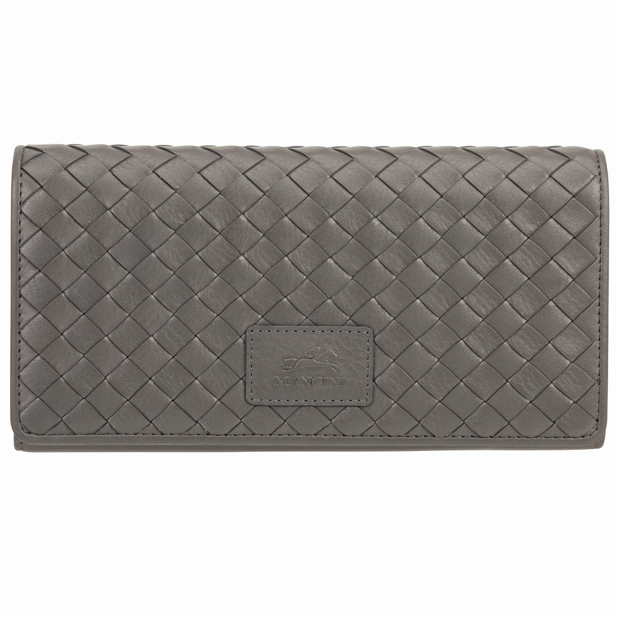 Mancini Basket Weave RFID Secure Trifold Wallet