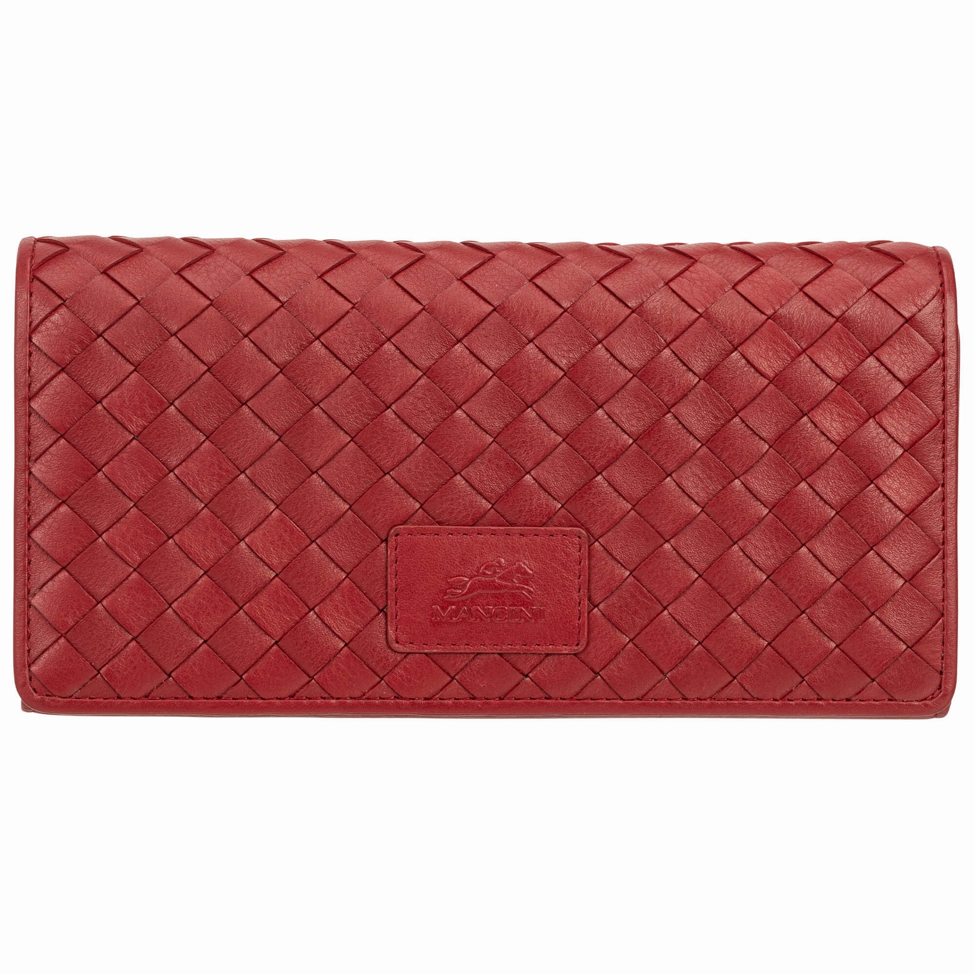 Mancini Basket Weave RFID Secure Trifold Wallet