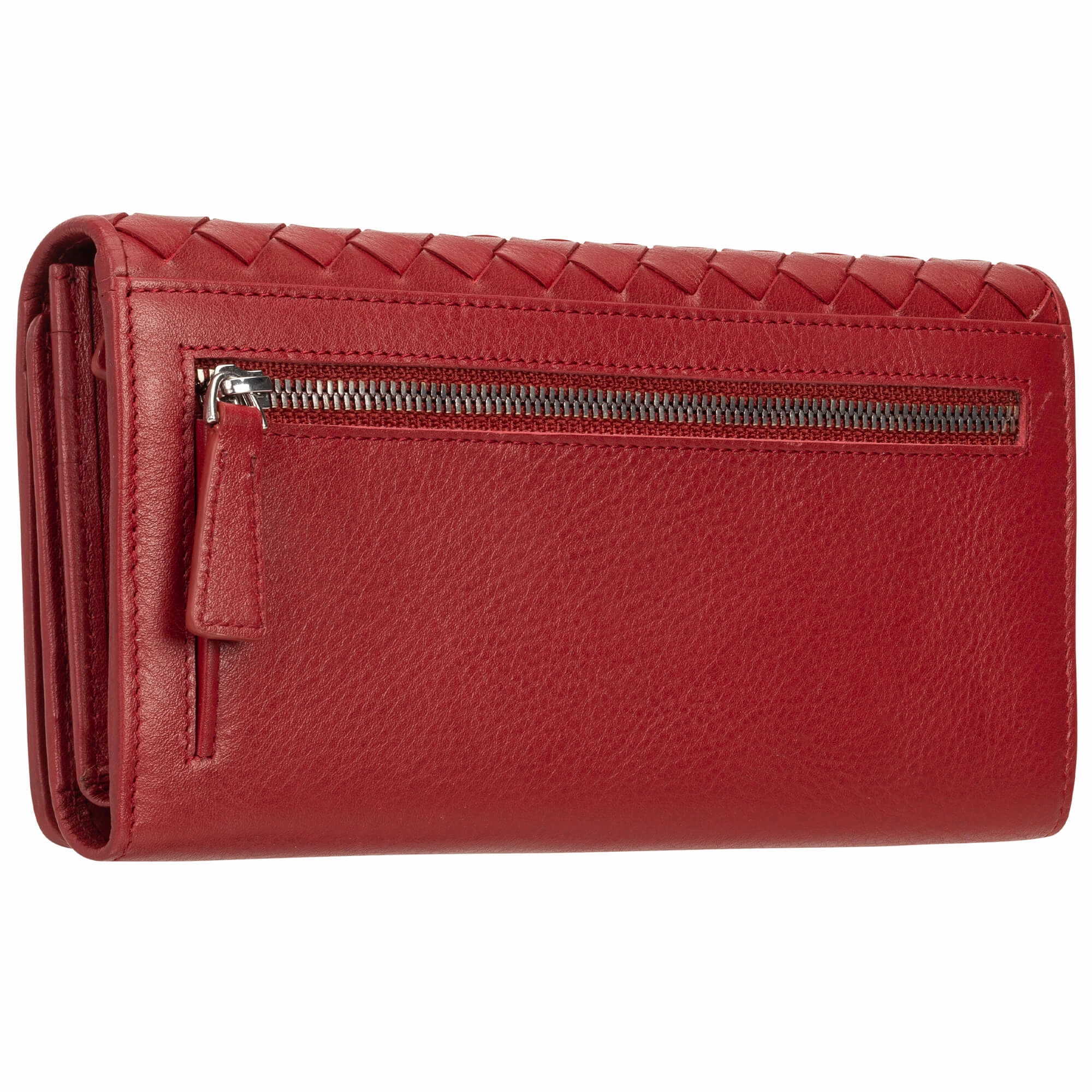 Mancini Basket Weave RFID Secure Trifold Wallet