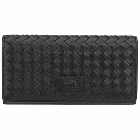 Mancini Basket Weave RFID Secure Trifold Wallet