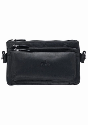 Mancini Buffalo Multi-Function Leather Waist Bag