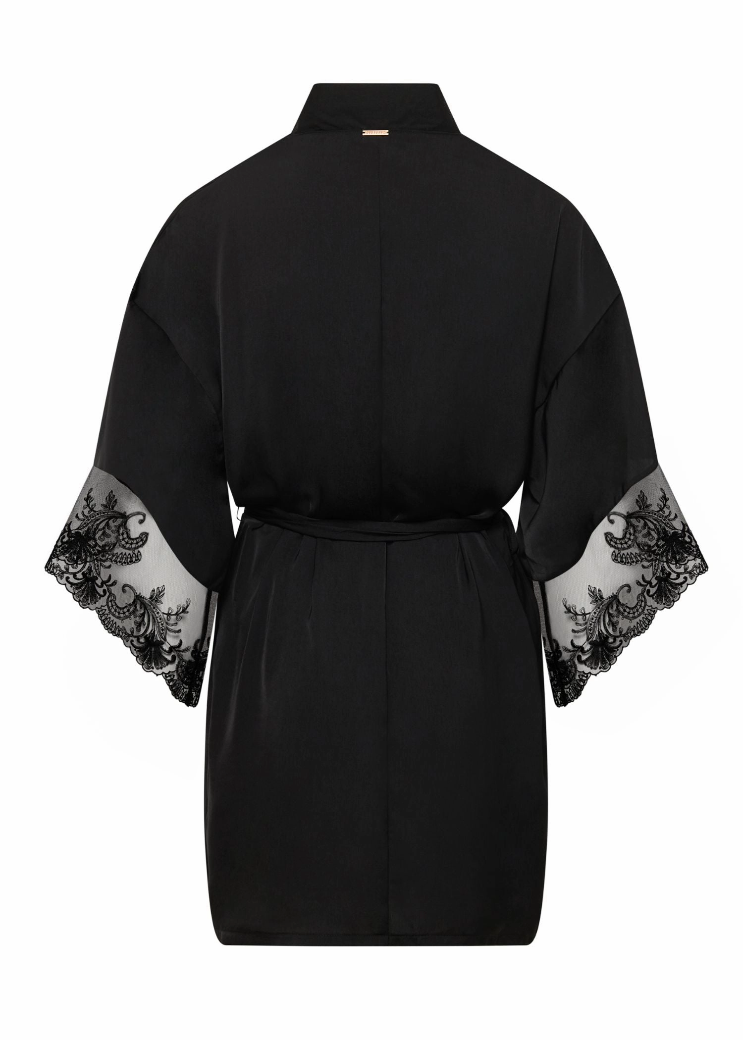Marseille Luxury Satin Kimono (Black)