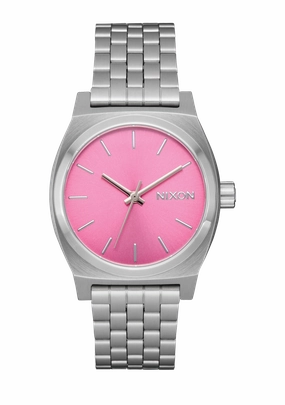 Medium Time Teller - Silver / Pink