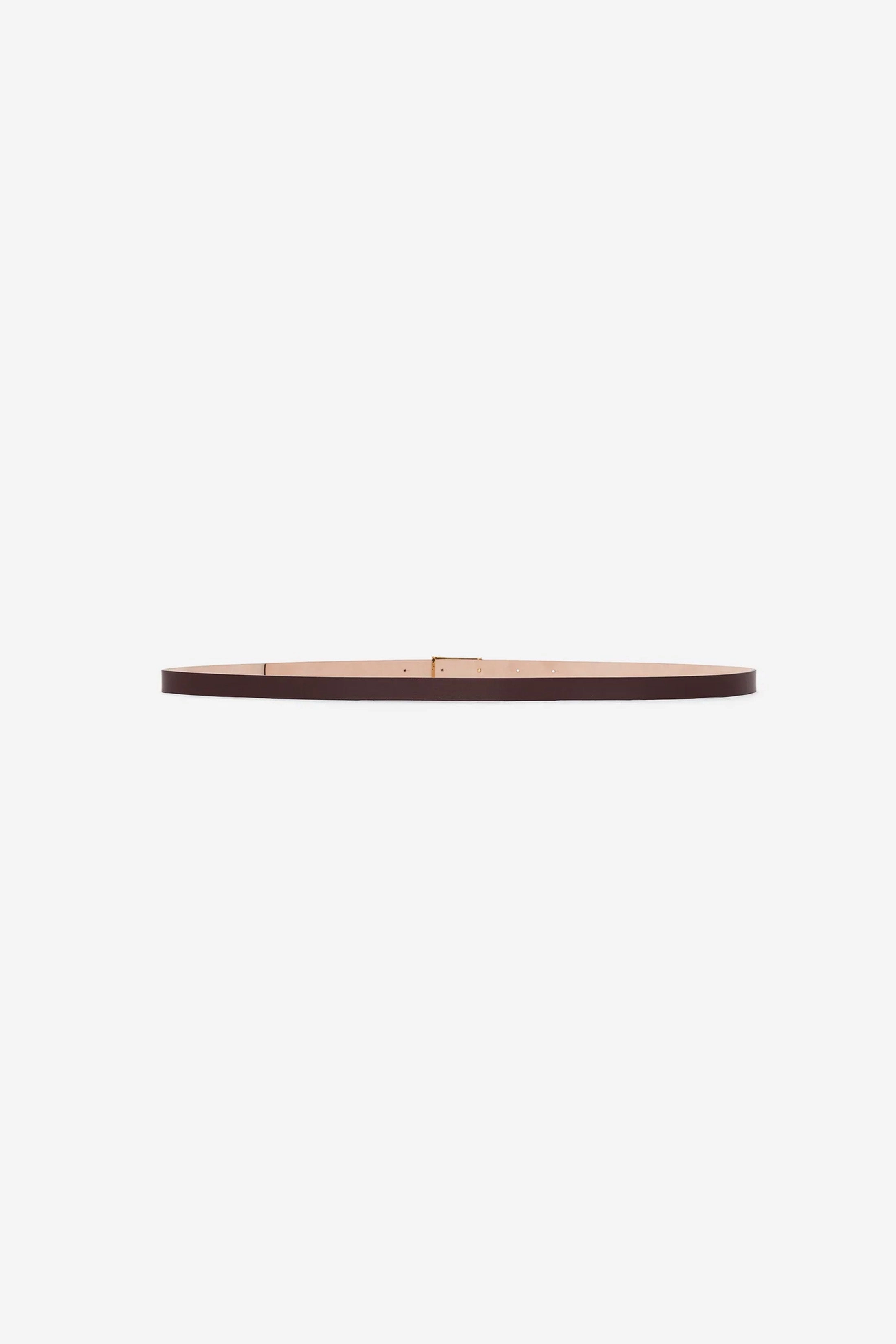 Micro Frame Belt In Burgundy Leather
