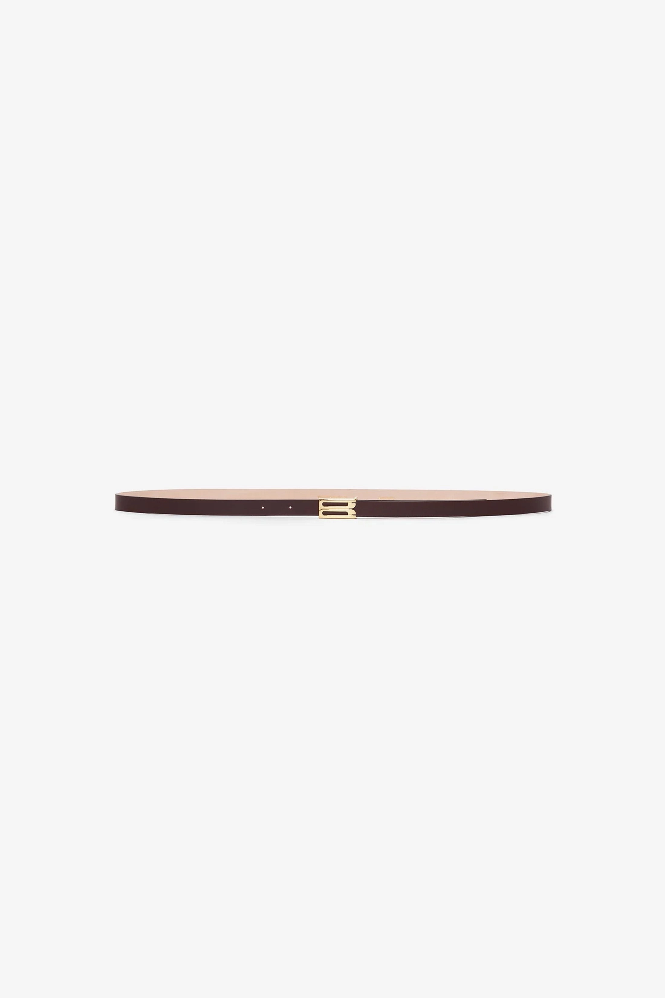 Micro Frame Belt In Burgundy Leather