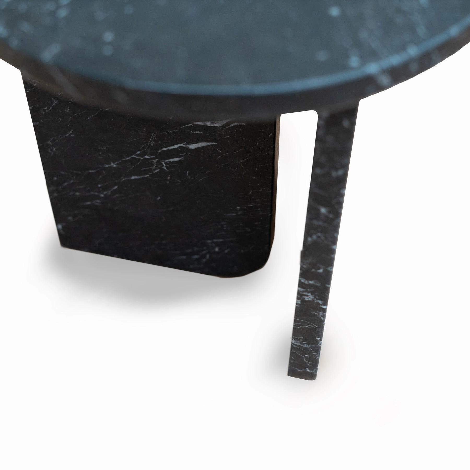 Mimic Side Table - Black Marble