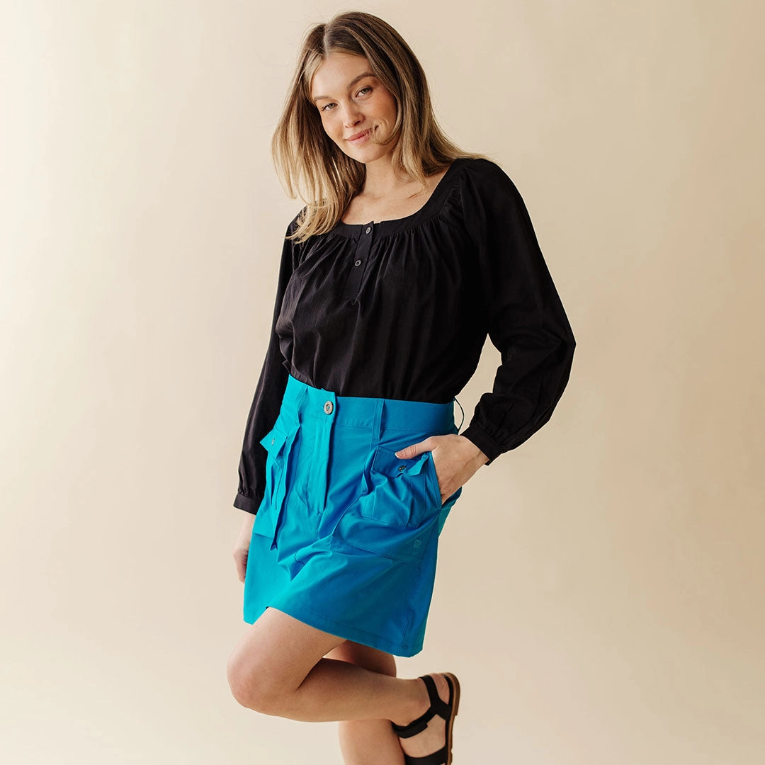 Mini Cargo Skirt, Cobalt