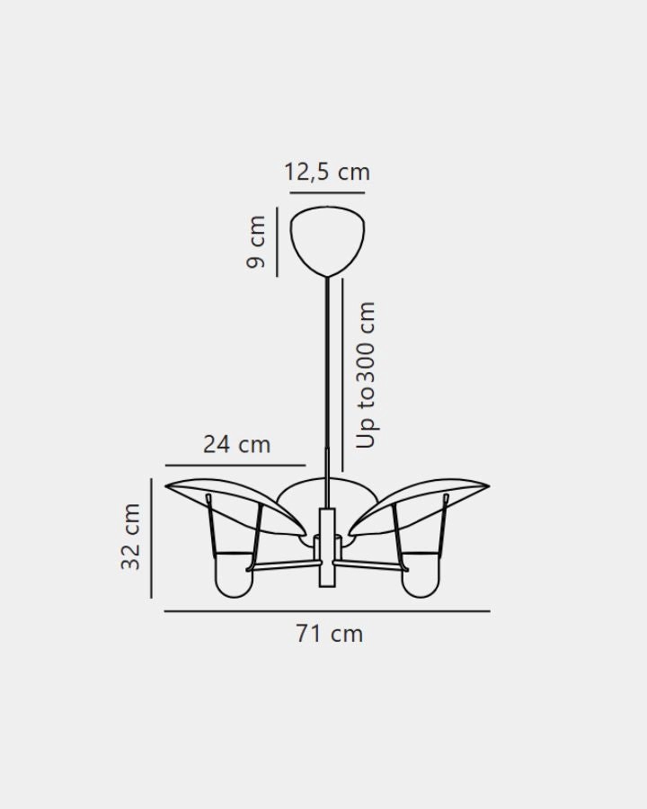 Modern Black Indirect 3 Head Pendant Light
