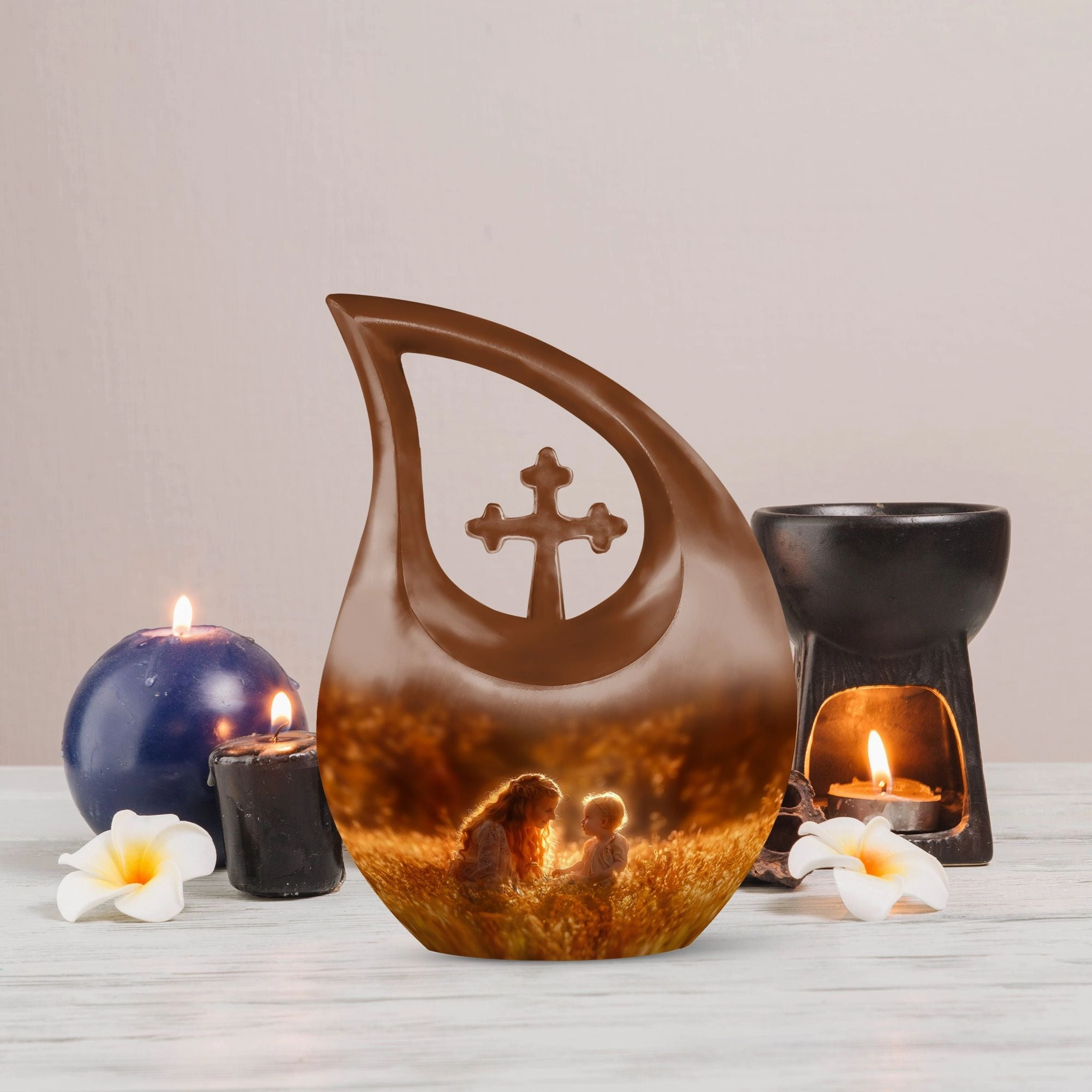 Mother' Memorial Urn & Exclusive Keepsake Mom Urn