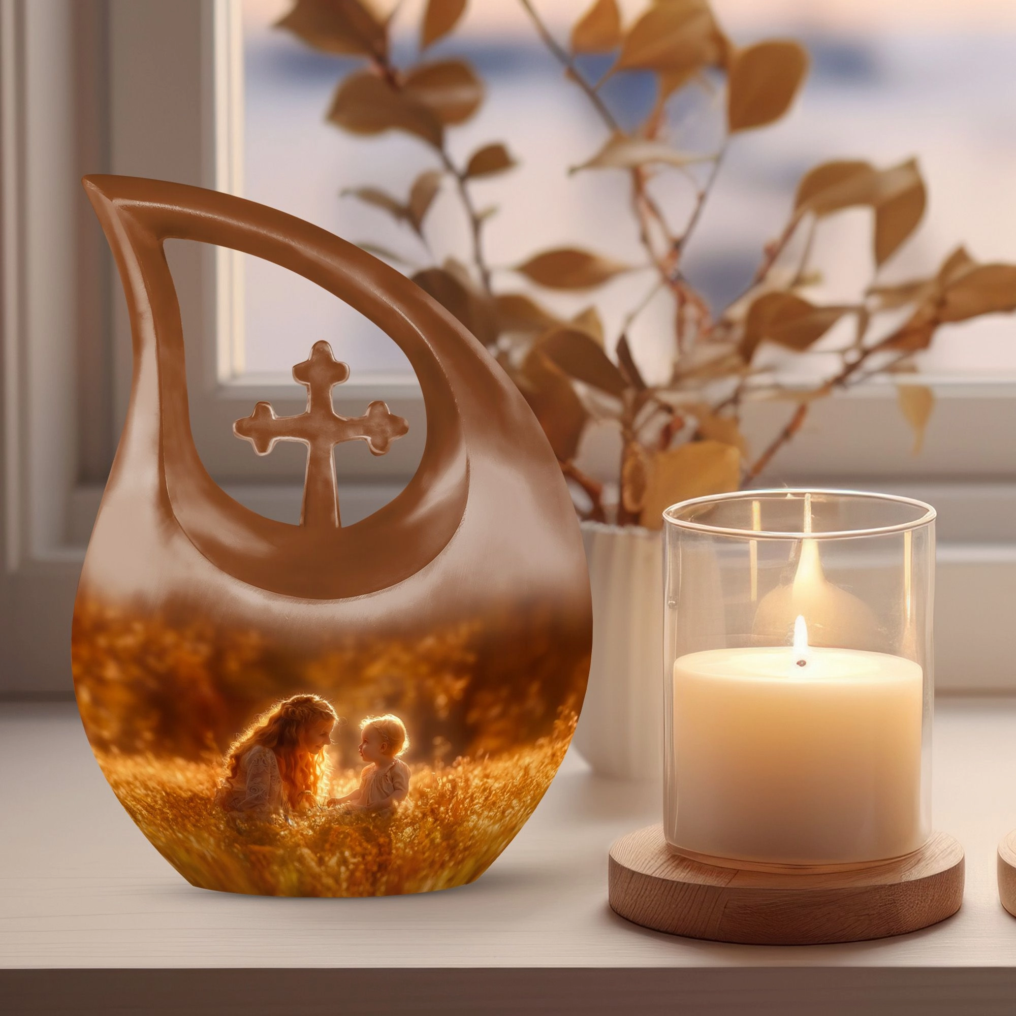 Mother' Memorial Urn & Exclusive Keepsake Mom Urn
