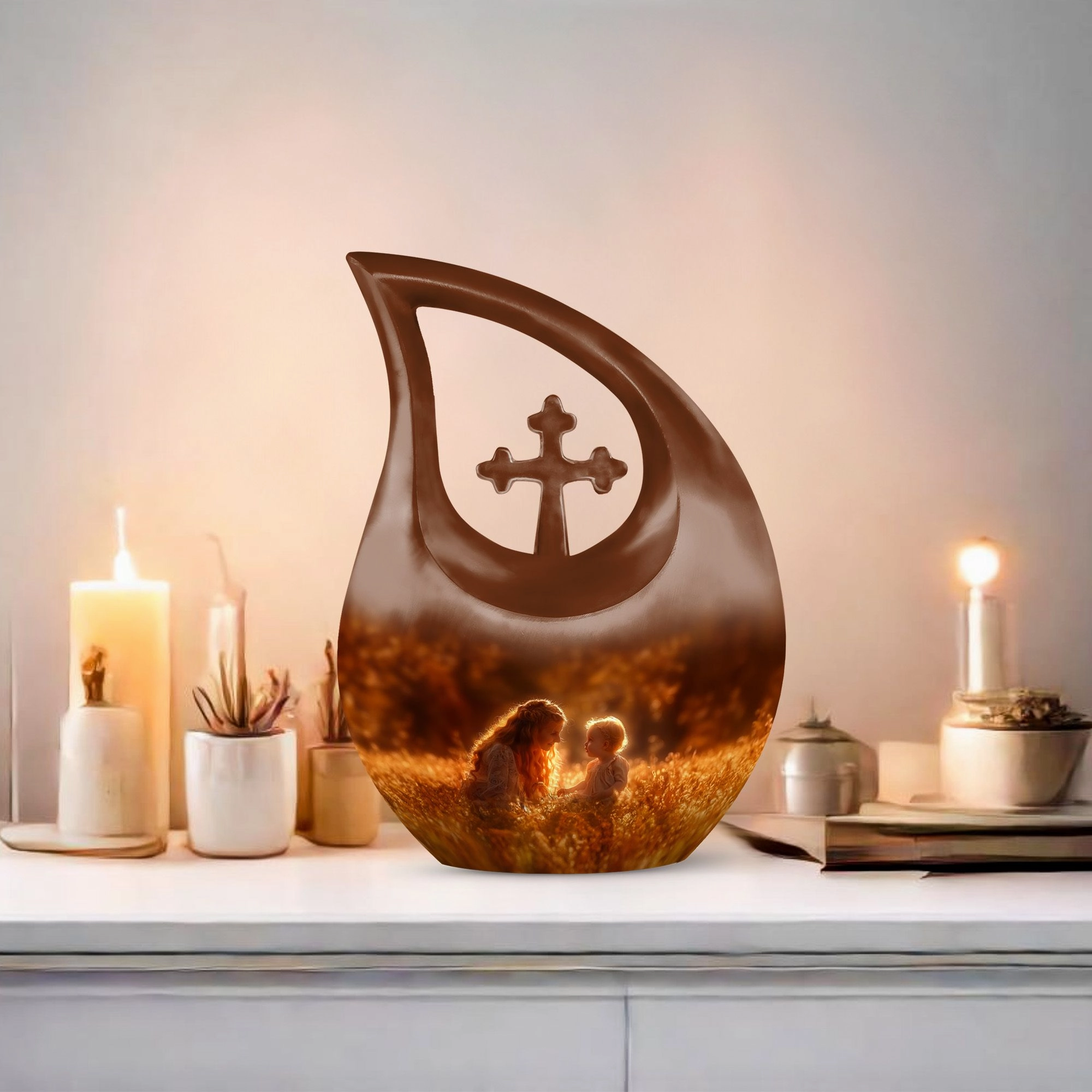 Mother' Memorial Urn & Exclusive Keepsake Mom Urn