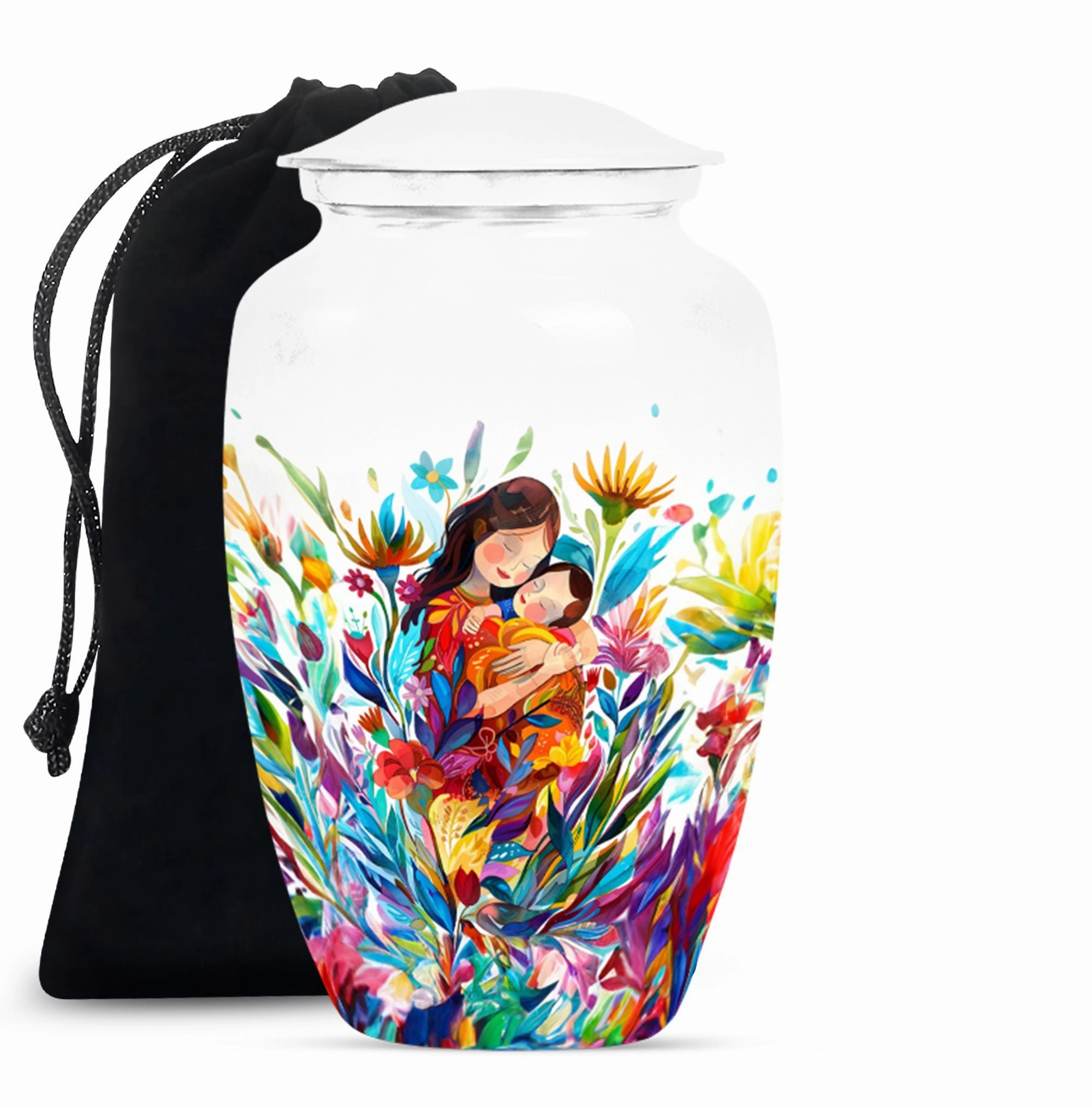 Mother Love Embrace: A Timeless Memorial Unique Urn Mom