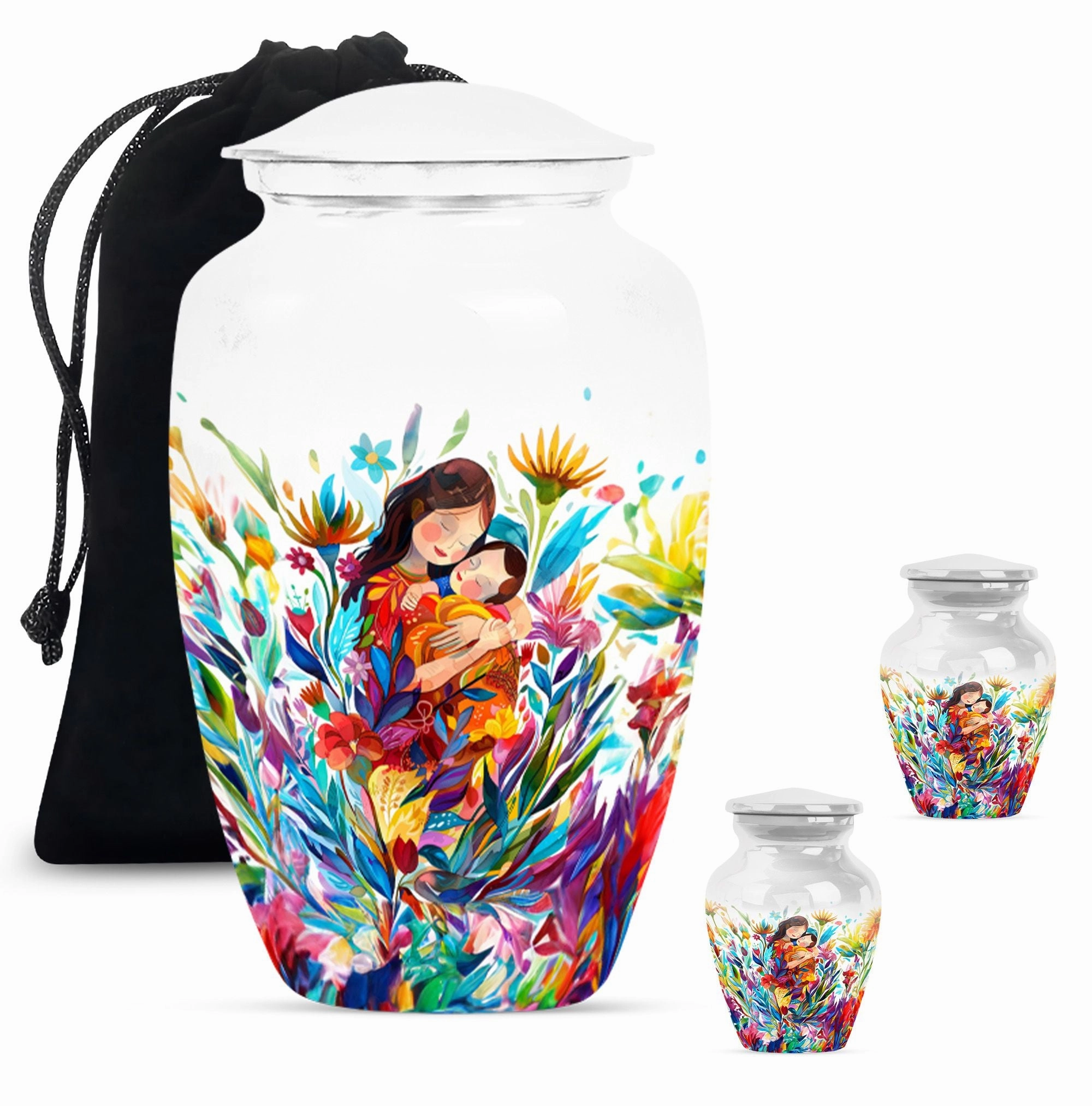 Mother Love Embrace: A Timeless Memorial Unique Urn Mom