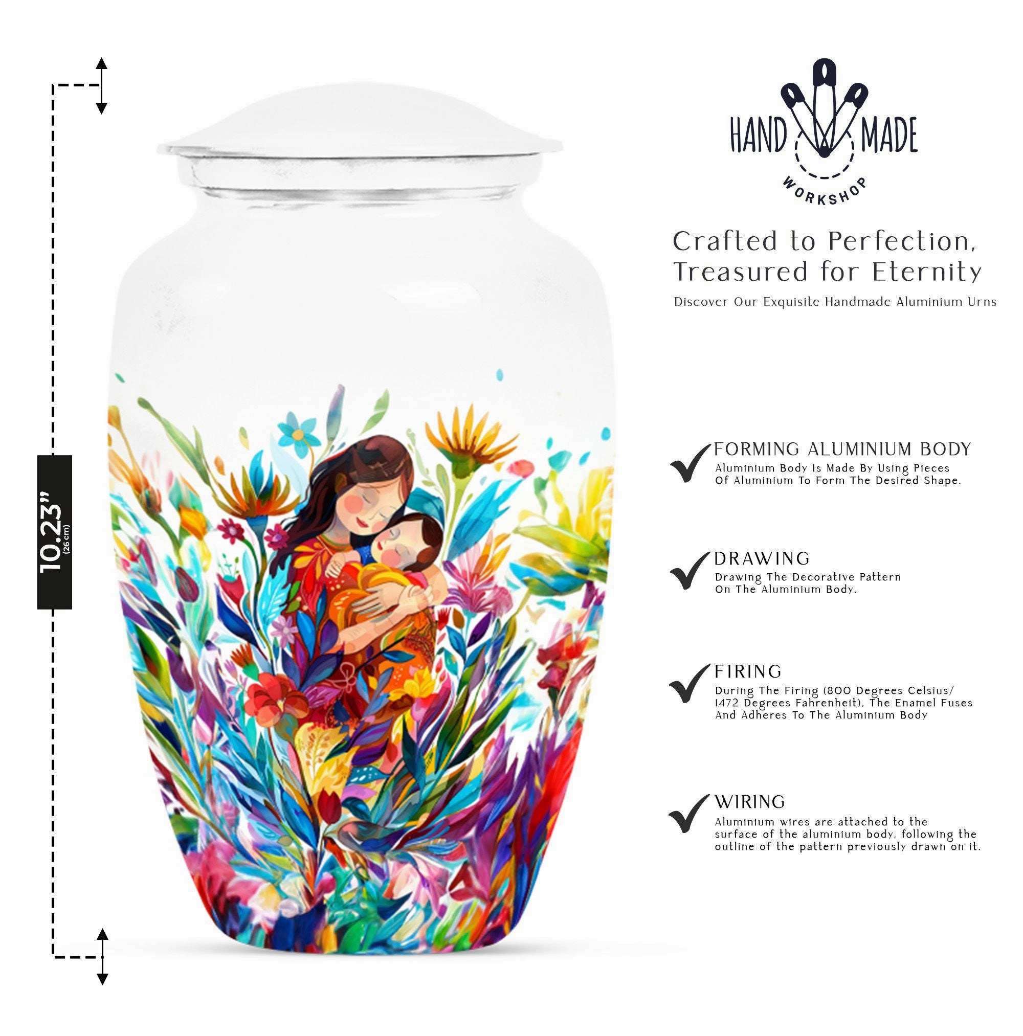 Mother Love Embrace: A Timeless Memorial Unique Urn Mom
