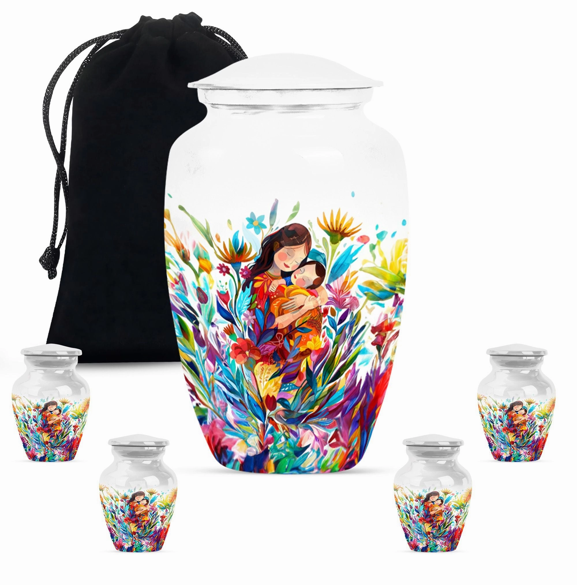 Mother Love Embrace: A Timeless Memorial Unique Urn Mom
