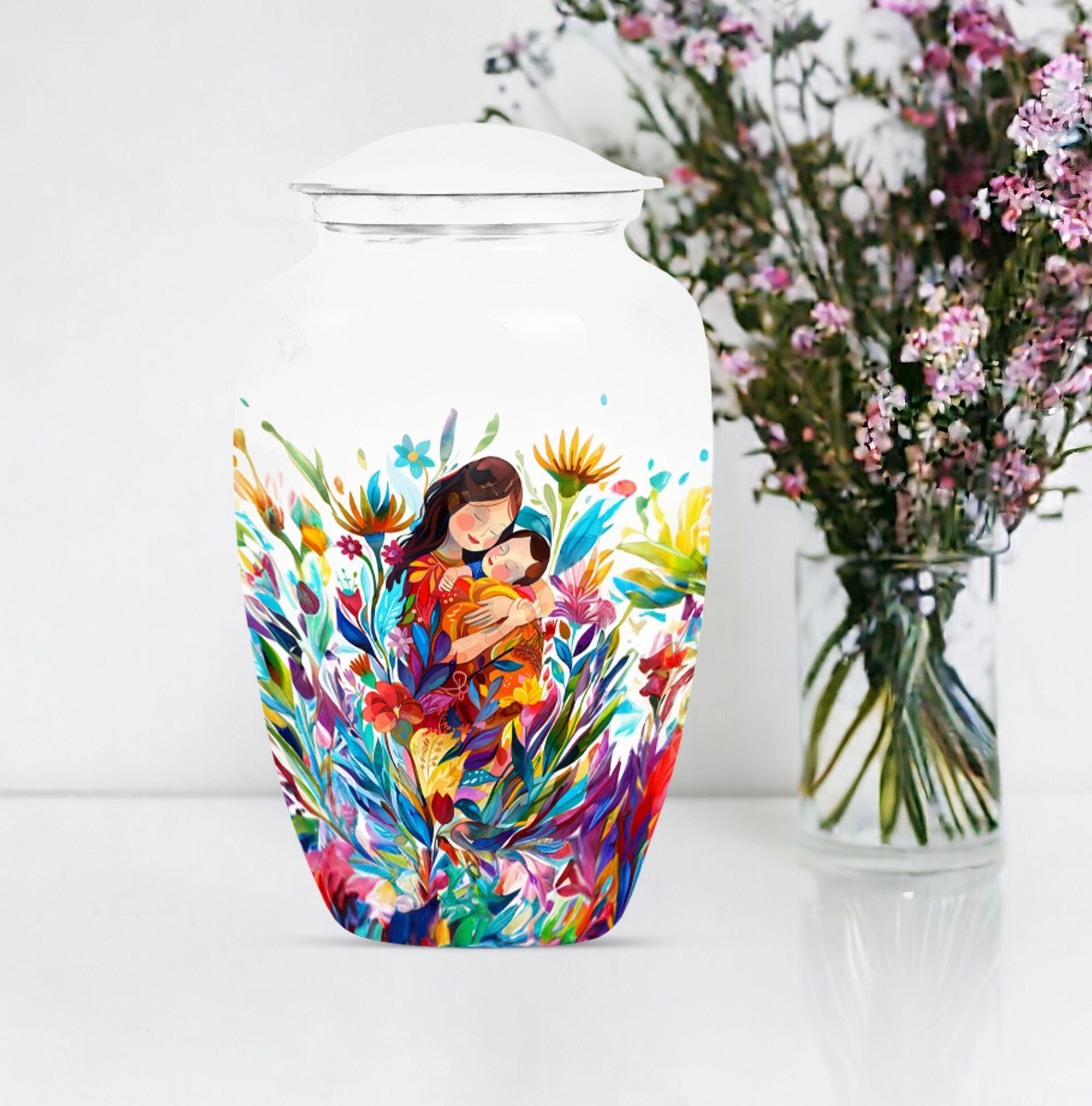 Mother Love Embrace: A Timeless Memorial Unique Urn Mom