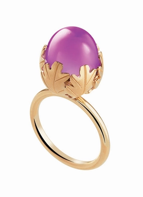 MURMURE Crystal Ring Leaf