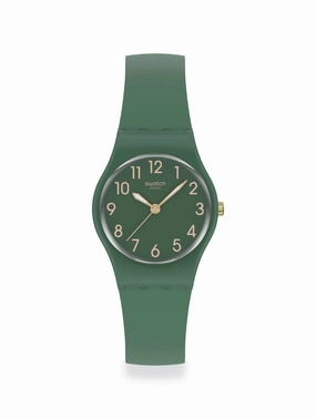 Notes Of Pecan Brown Quartz Dial Watch With Leather Strap - Green
