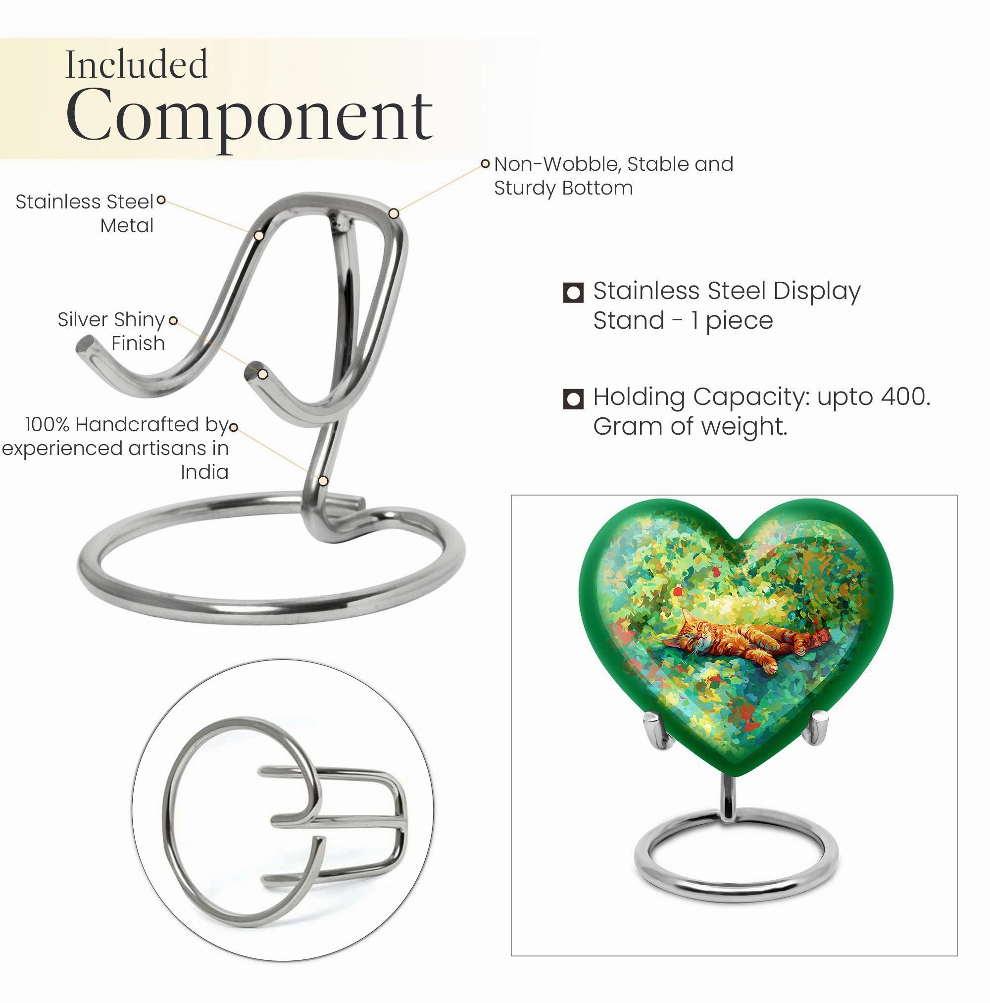Orange Cat Heart Urn: The Cremation Memorial