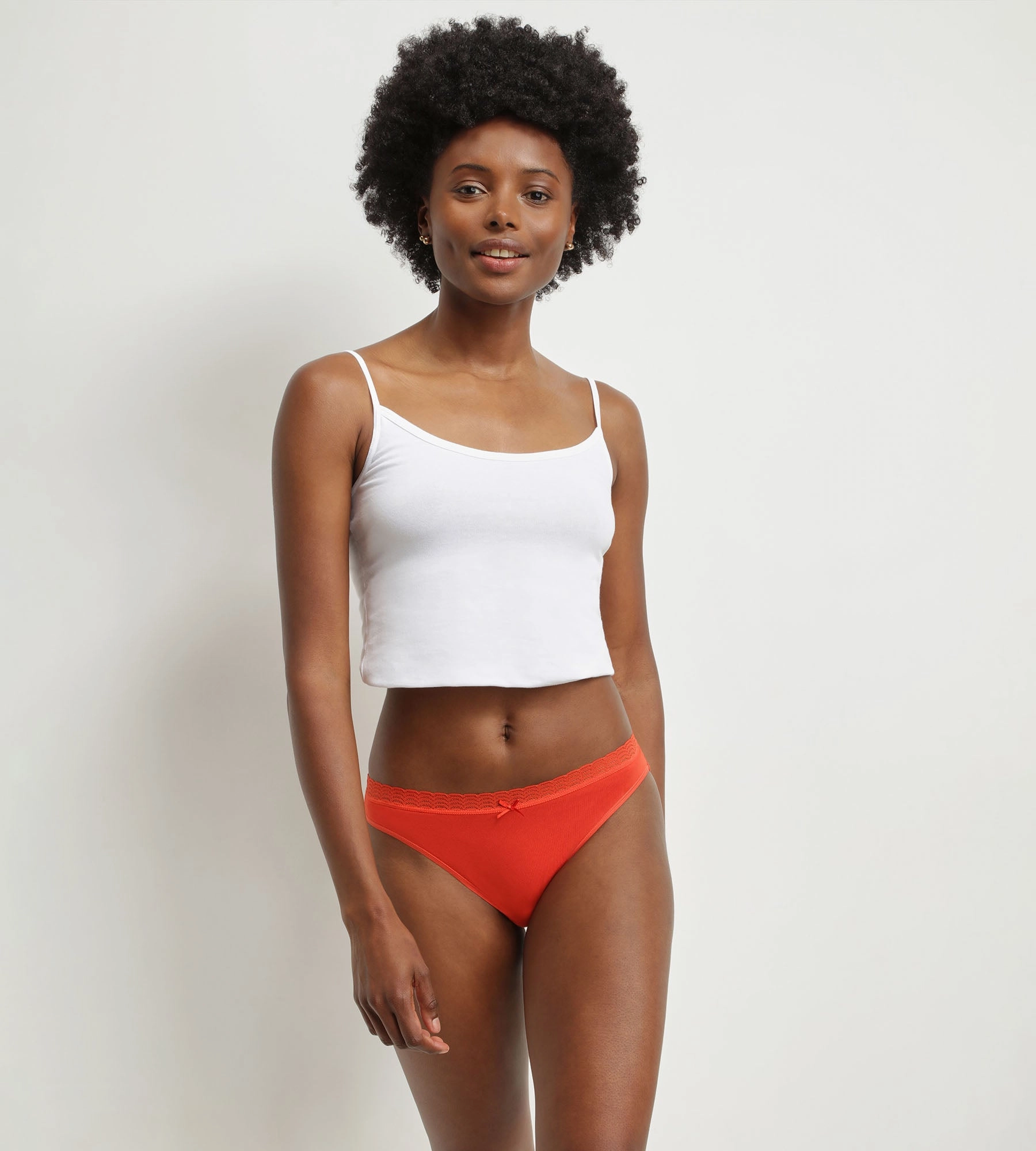 Pack of 2 red and pink women's panties DIM Fashion