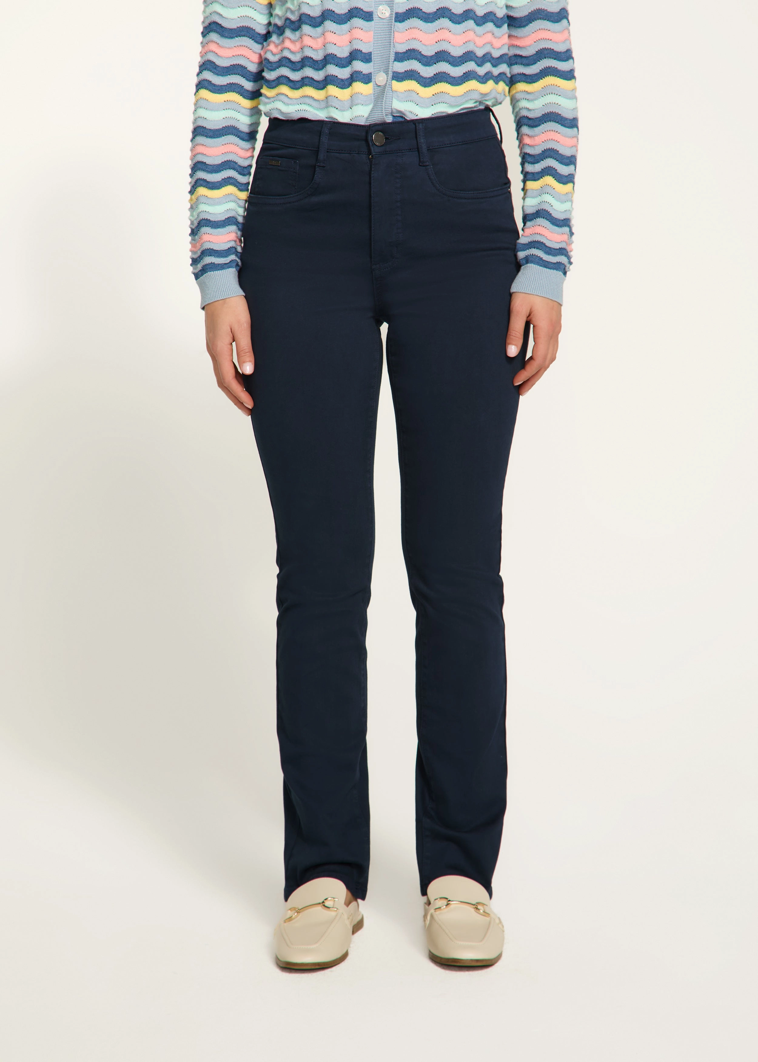 Petite Suzanne Straight Leg Denim, Navy