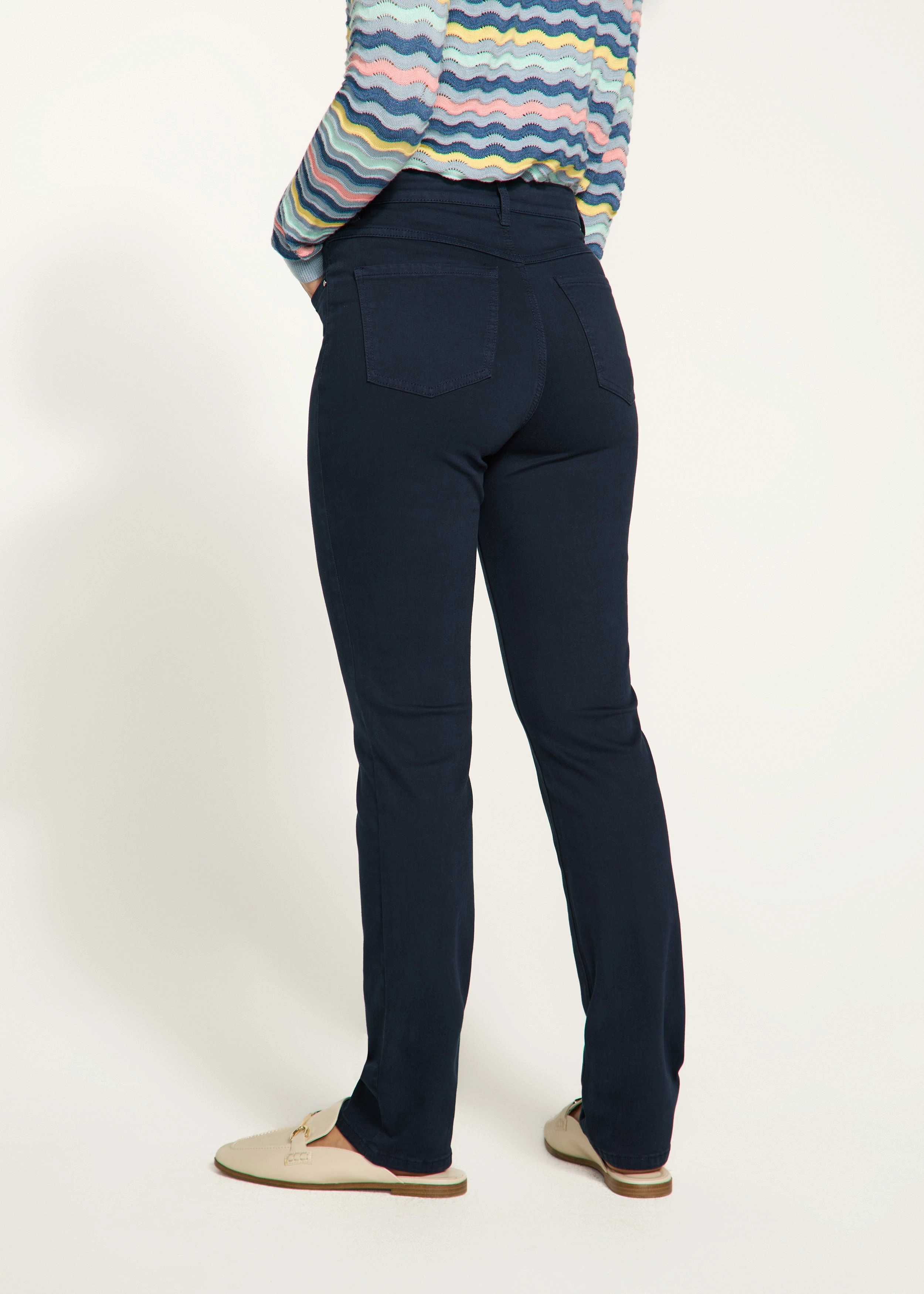 Petite Suzanne Straight Leg Denim, Navy