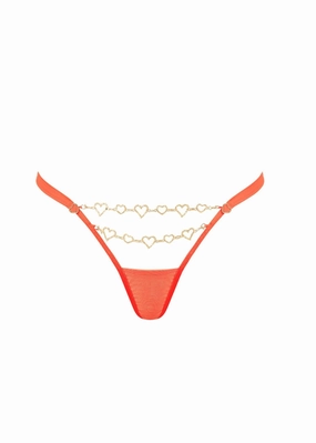 Phoenix Thong (Hot Coral/Gold)