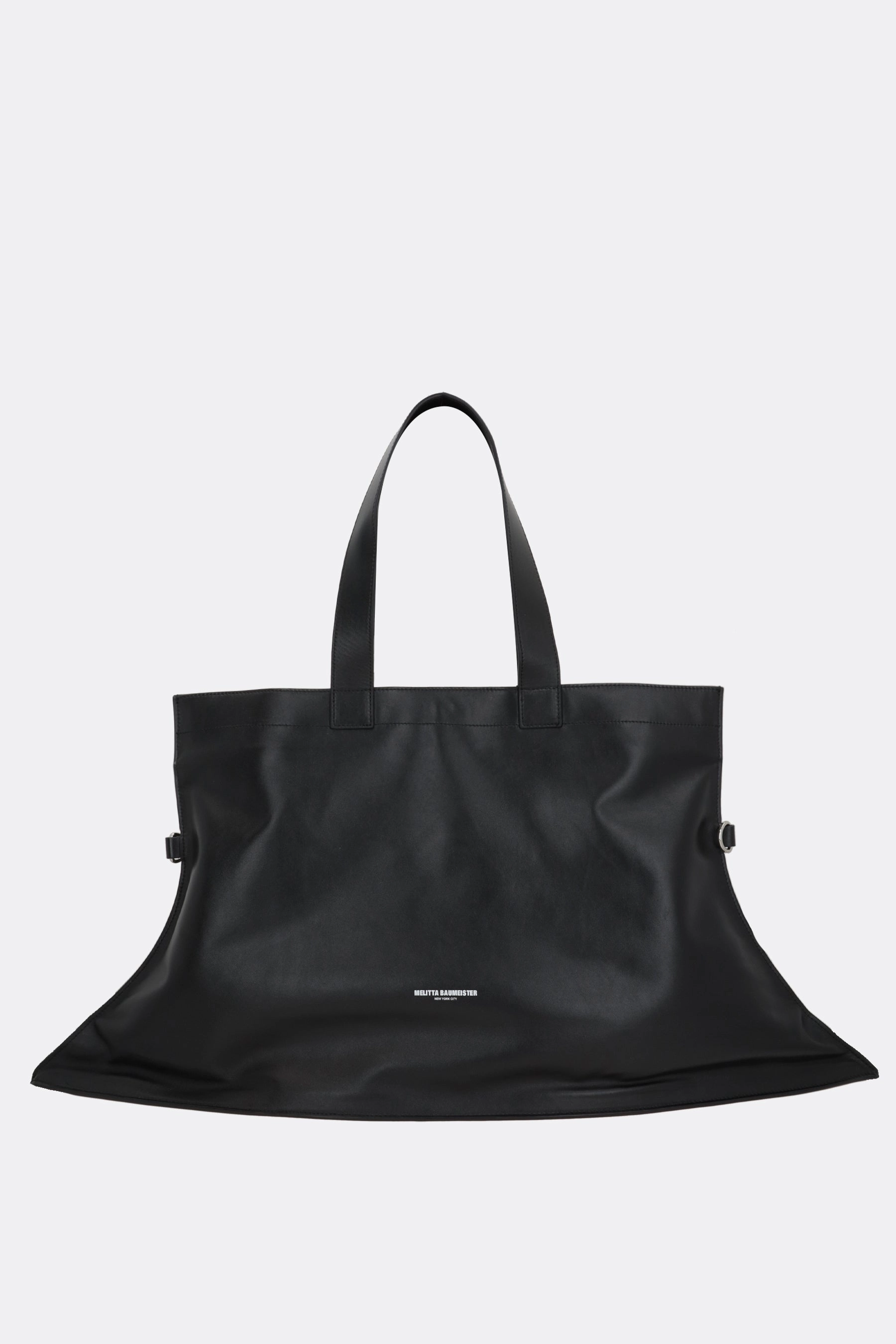 Pointy Weekender tote bag in smooth leather