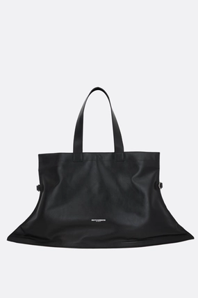 Pointy Weekender tote bag in smooth leather