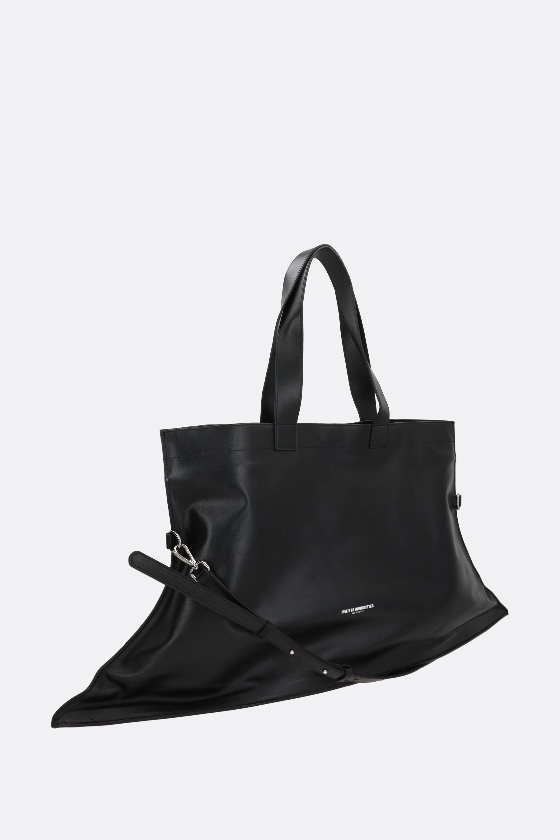 Pointy Weekender tote bag in smooth leather