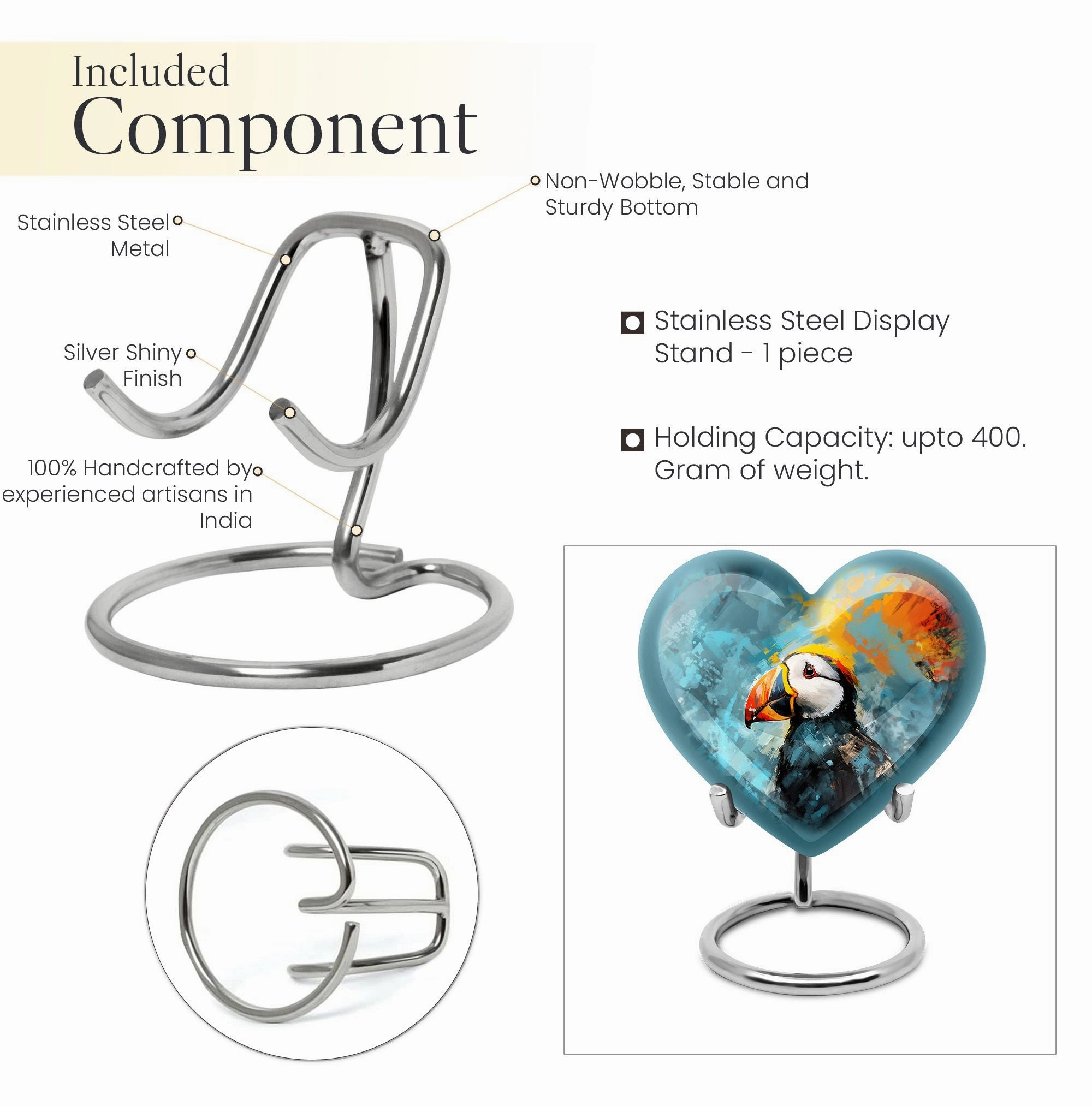 Puffin Bird Memoriam: Timeless Urn for Cherished Individuals