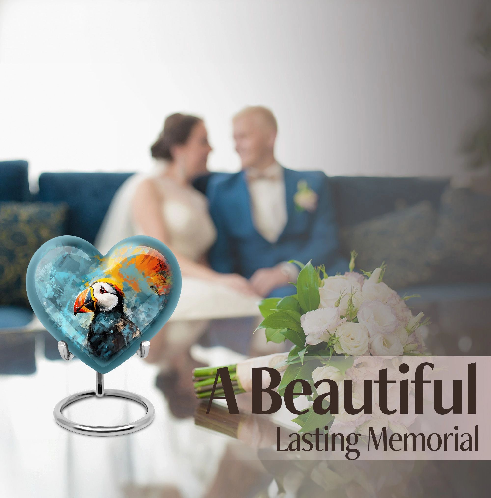 Puffin Bird Memoriam: Timeless Urn for Cherished Individuals