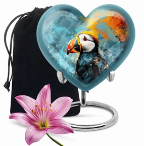 Puffin Bird Memoriam: Timeless Urn for Cherished Individuals