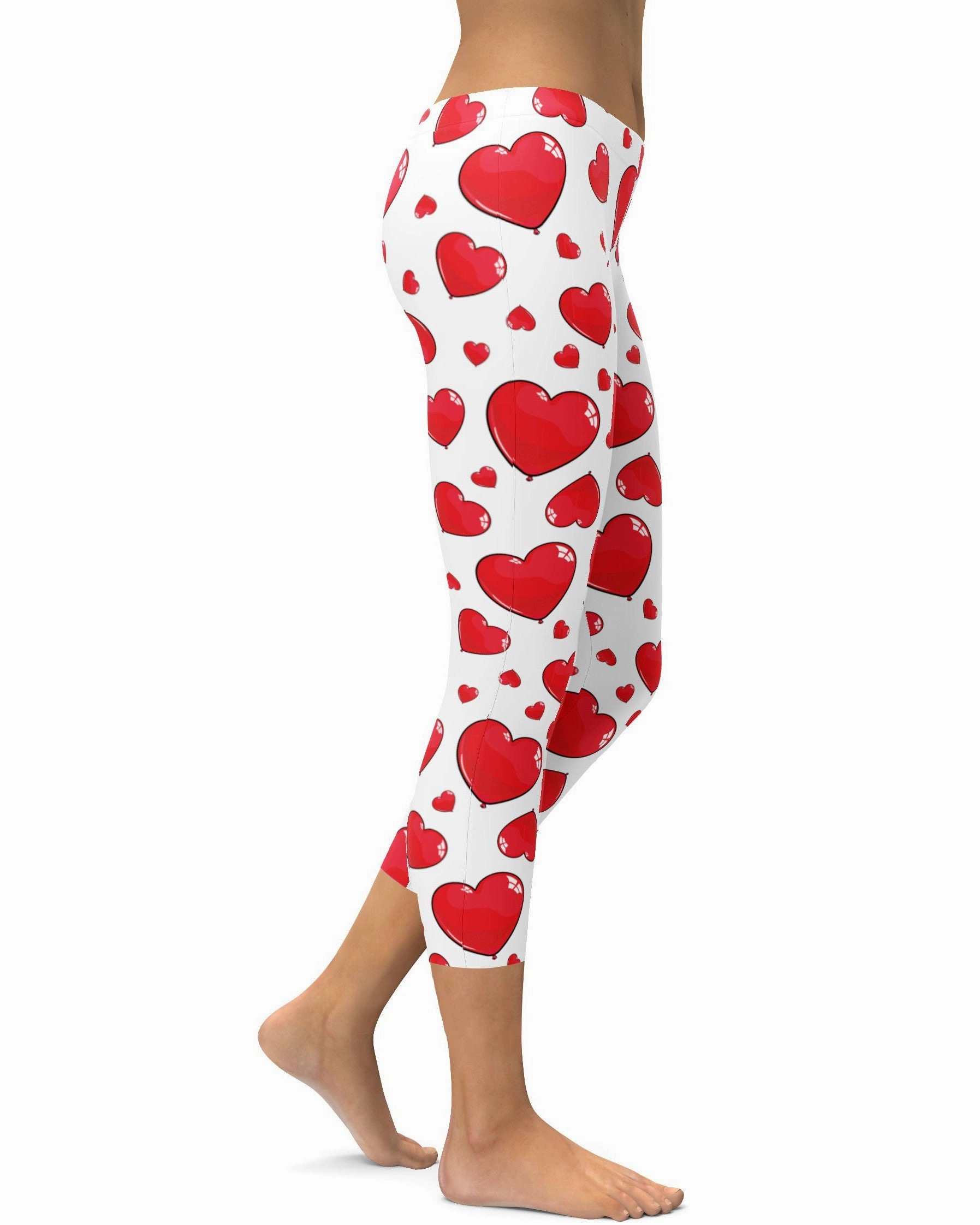 Red Heart Shaped Balloons Capris