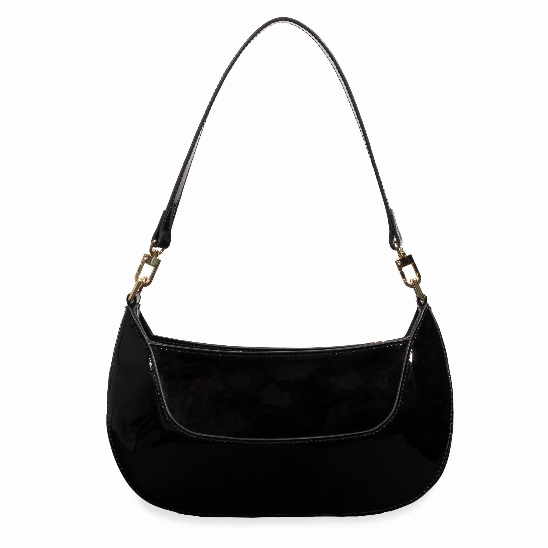 Riona Ella RFID Patent Baguette Black